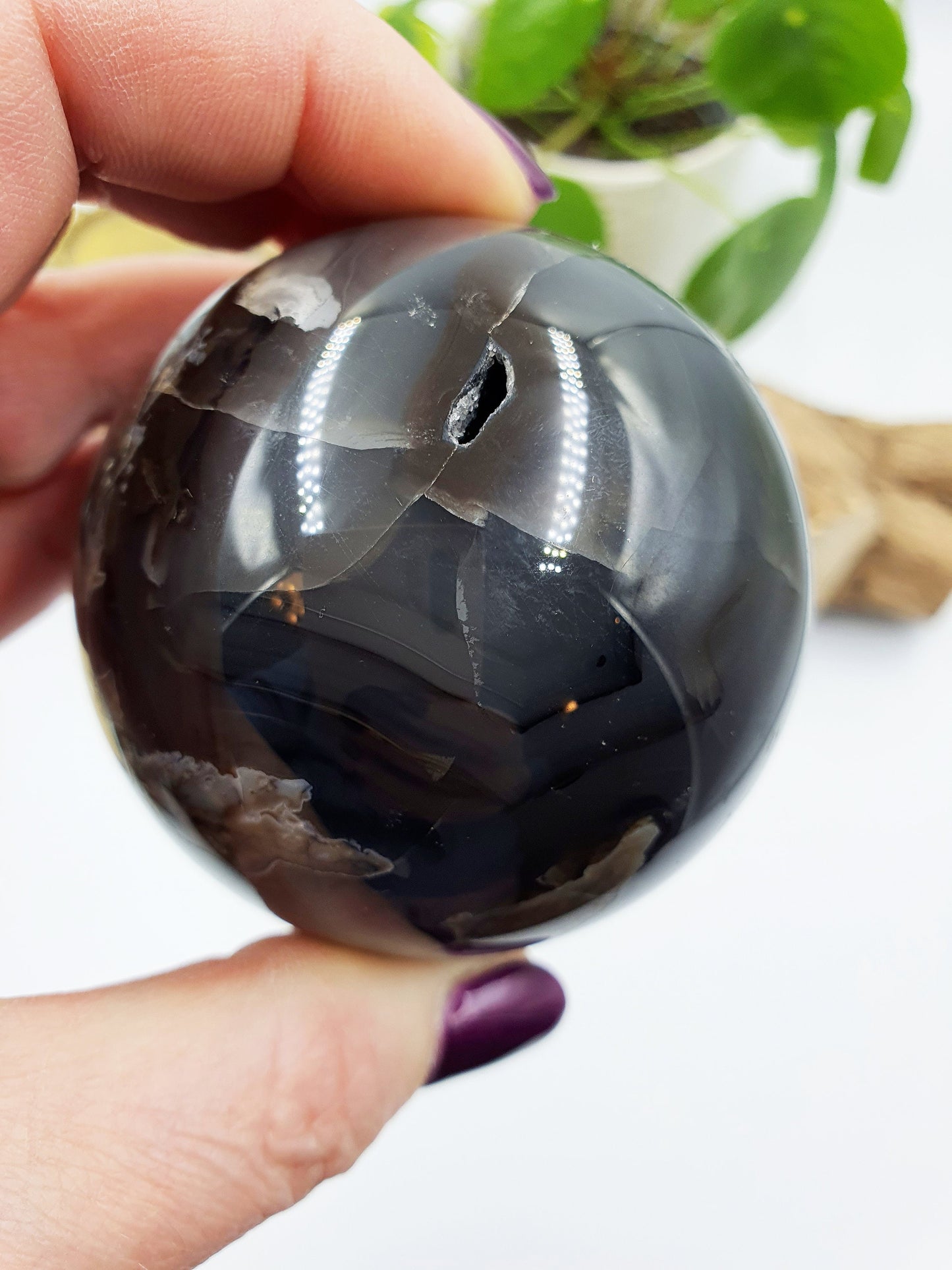 Amazing Volcanic Agate Crystal Sphere