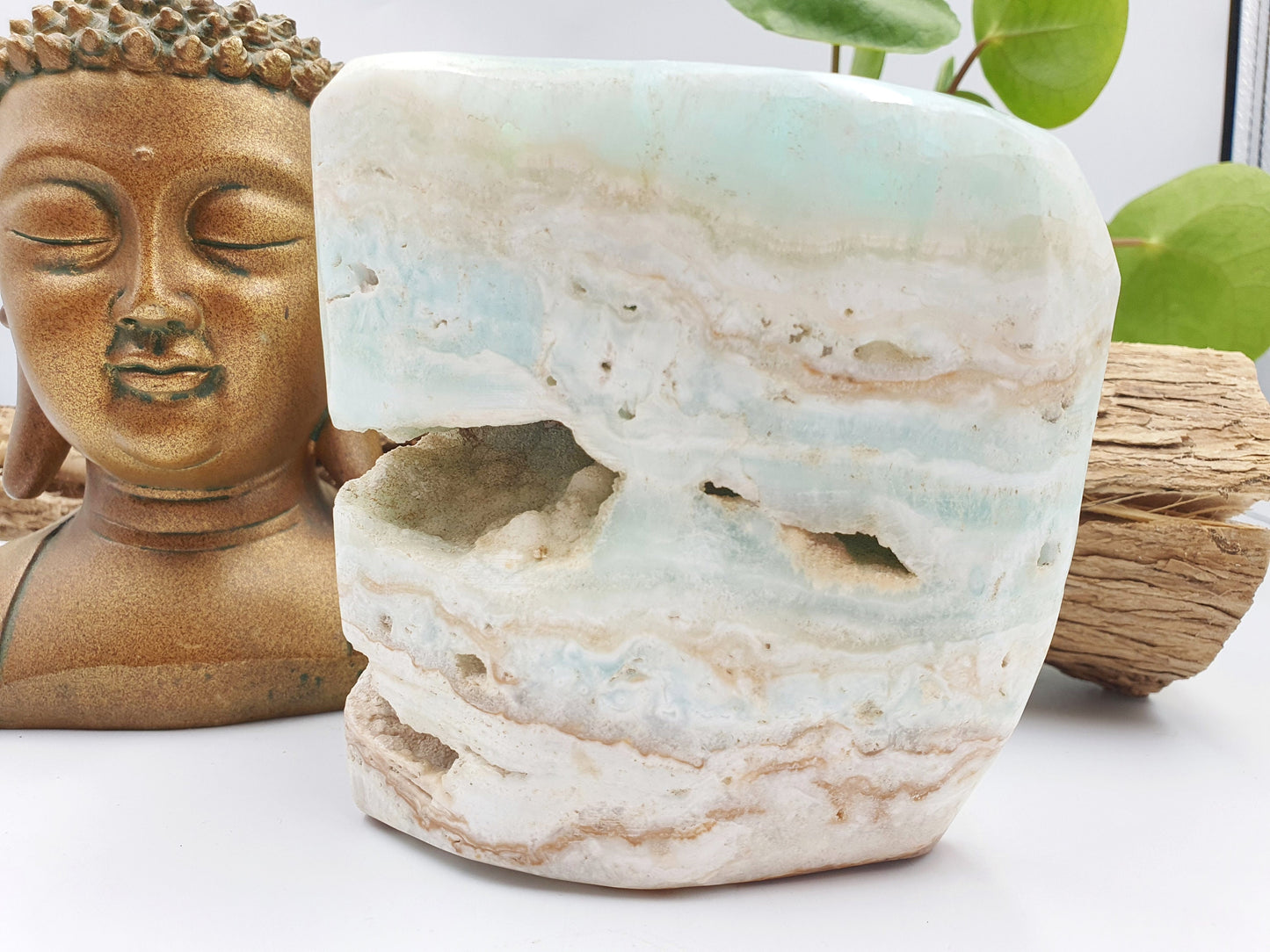 Caribbean Calcite Crystal Natural Freeform Specimen - 1109g