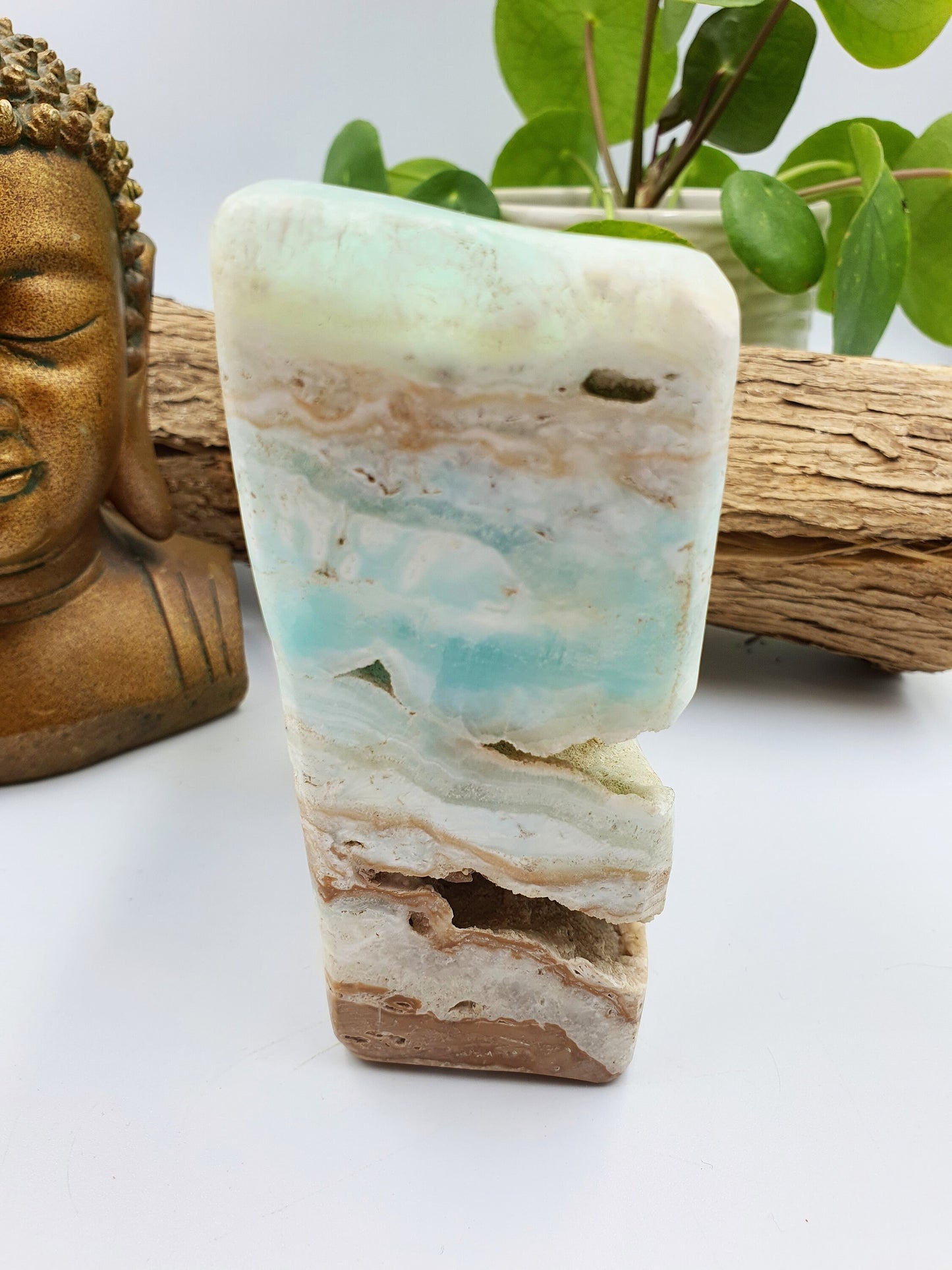 Caribbean Calcite Crystal Natural Freeform Specimen - 1109g