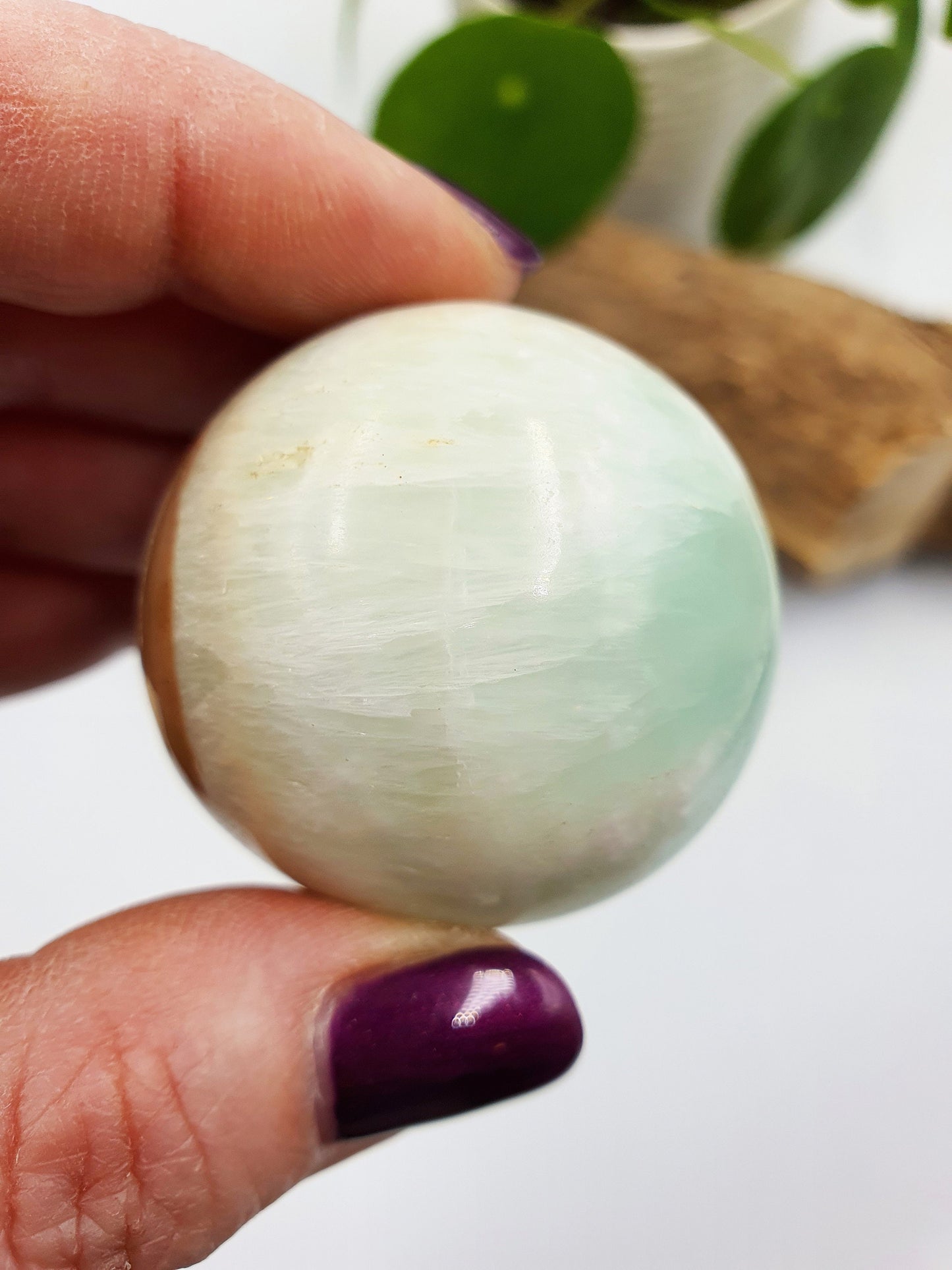 Caribbean Calcite Crystal Sphere - 41mm