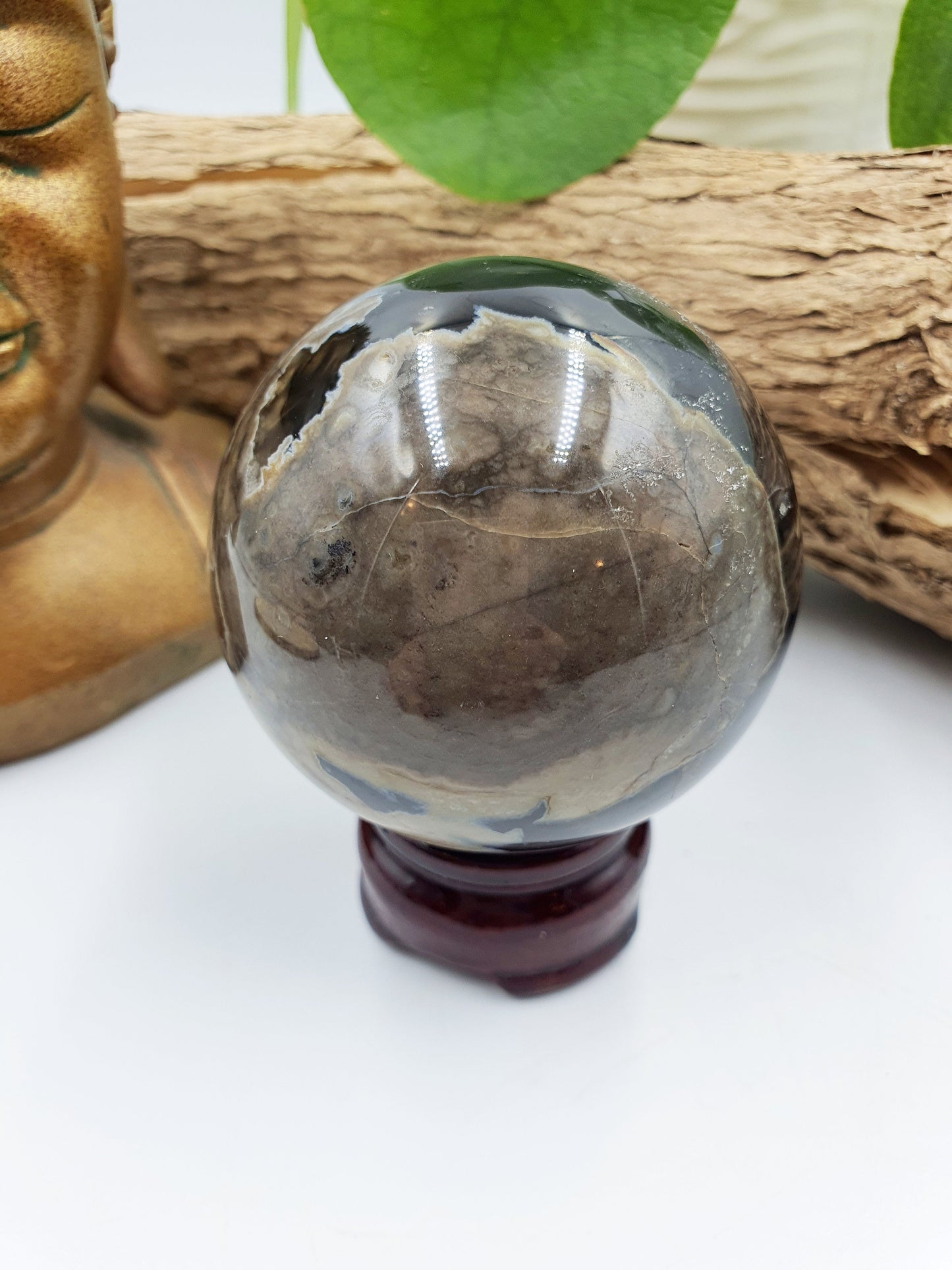 Amazing Volcanic Agate Crystal Sphere