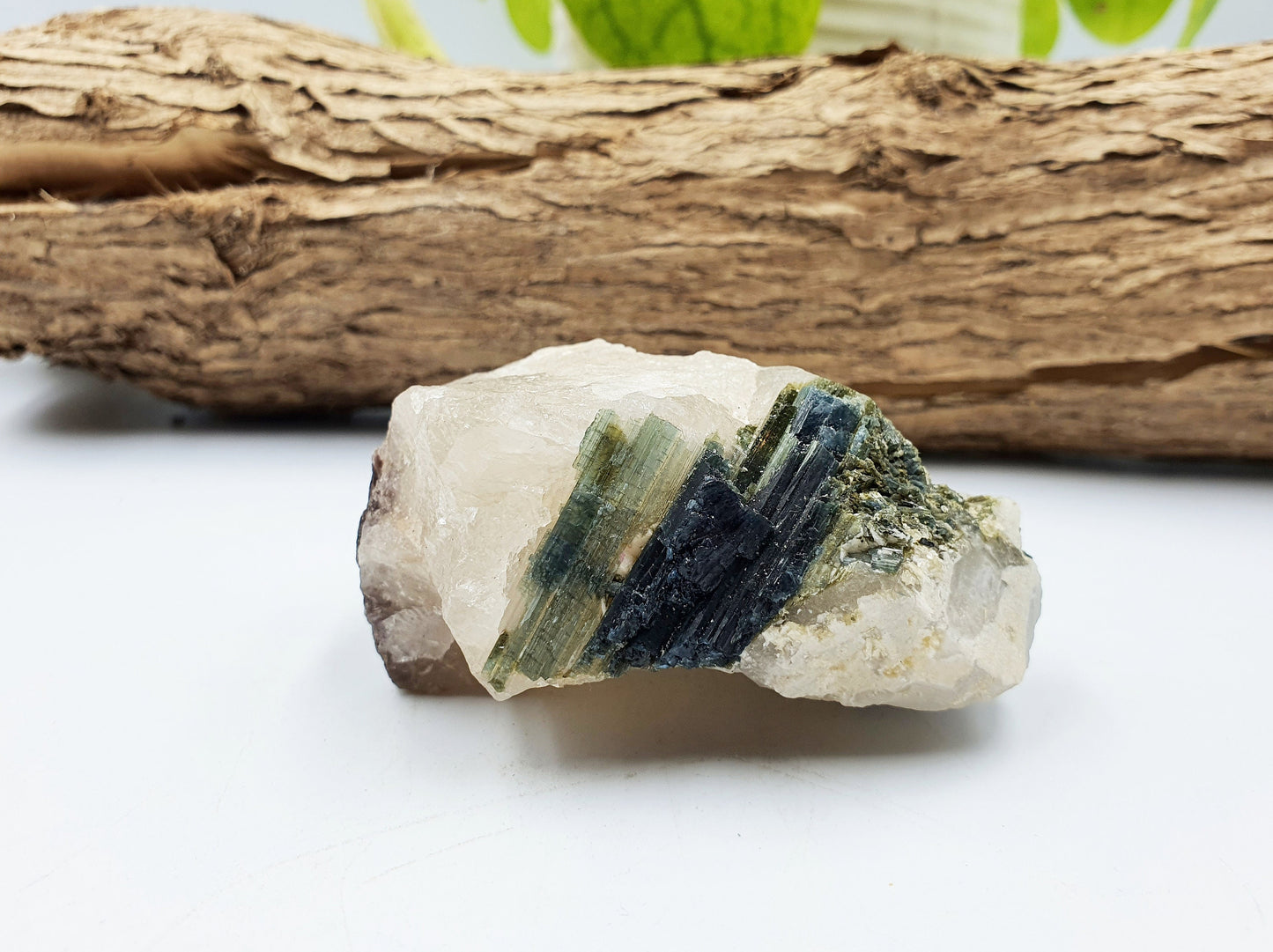 Raw Green Tourmaline and Purple Mica Specimen
