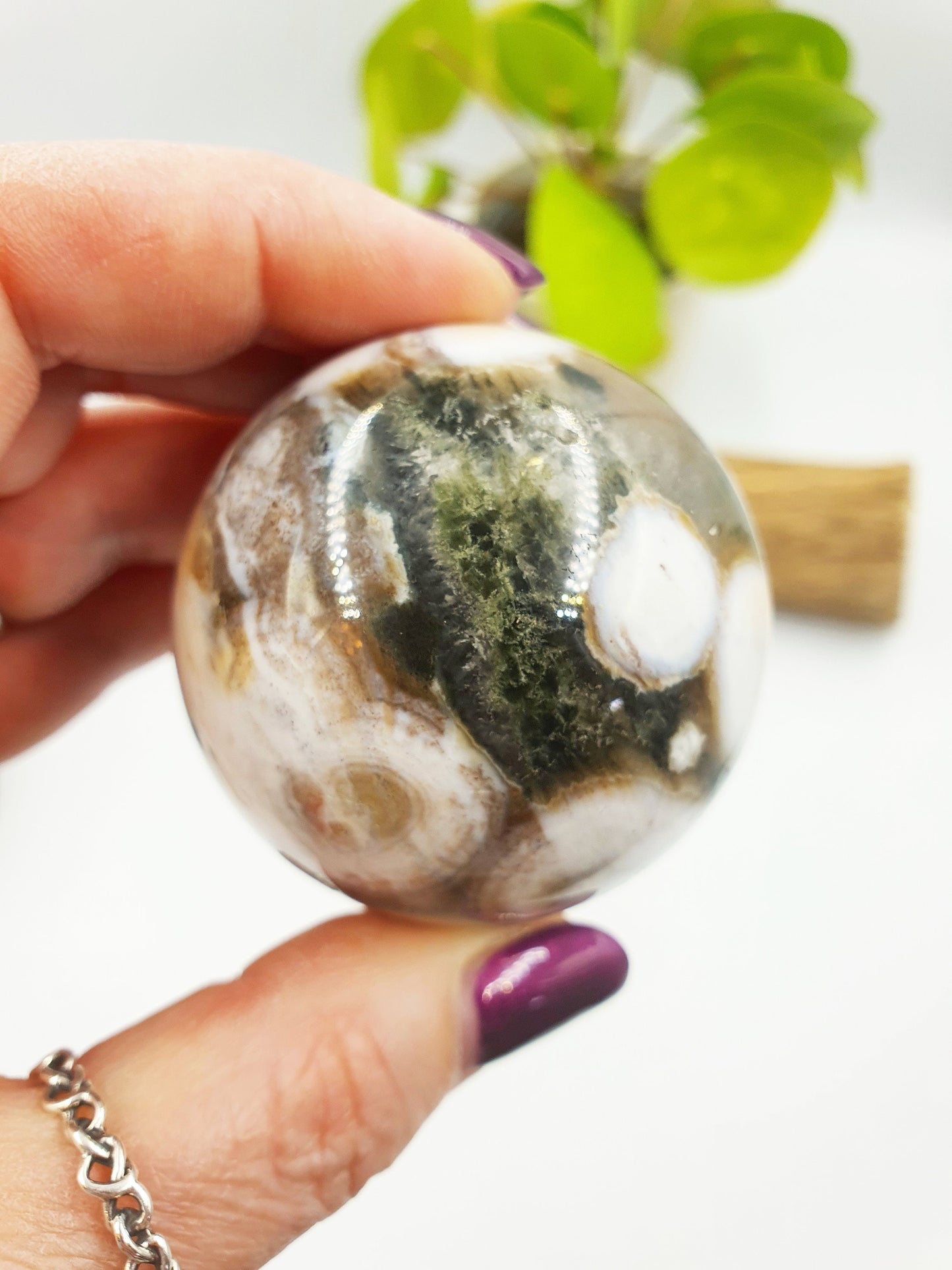 Rare 8th Vein Ocean Jasper Sphere