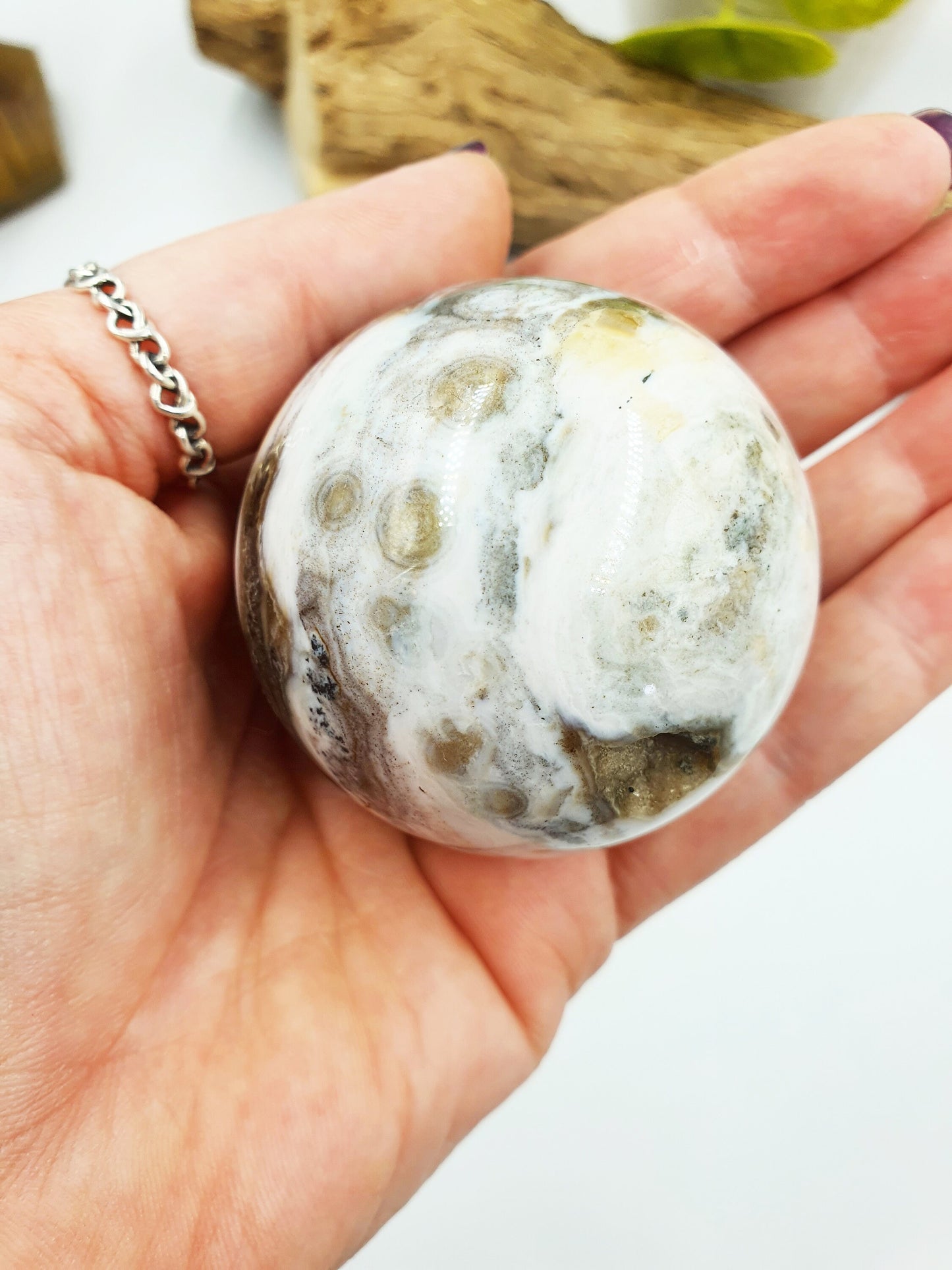 Rare 8th Vein Ocean Jasper Sphere