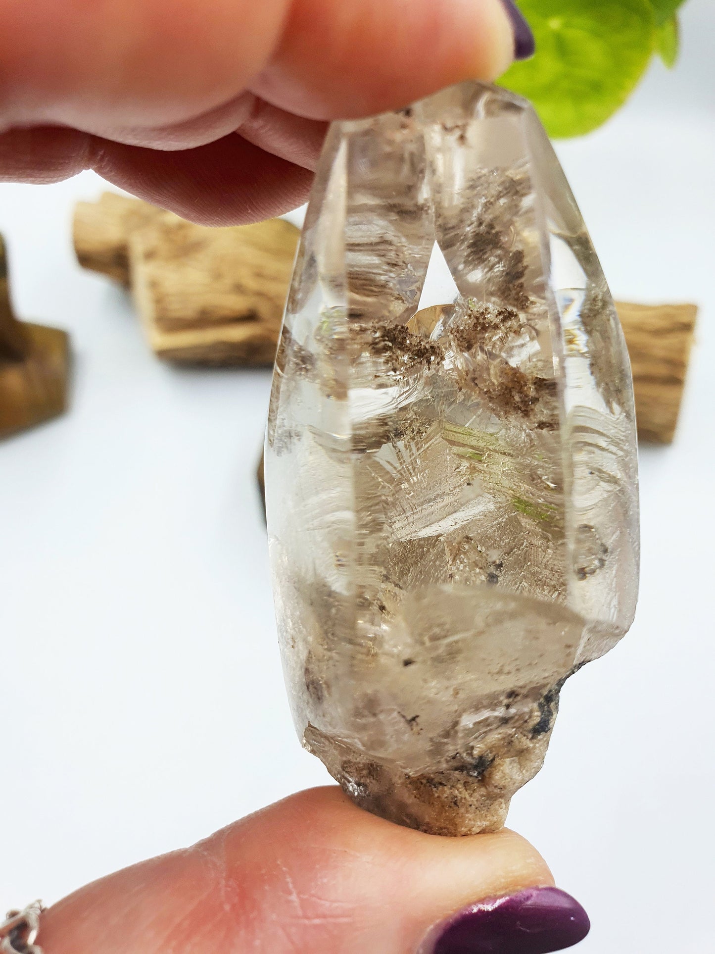 White Garden Quartz Freeform /Lodolite Quartz Freeform