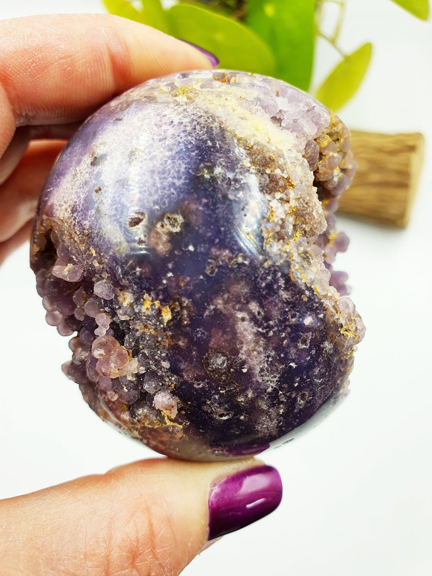 Grape Agate Cluster Sphere