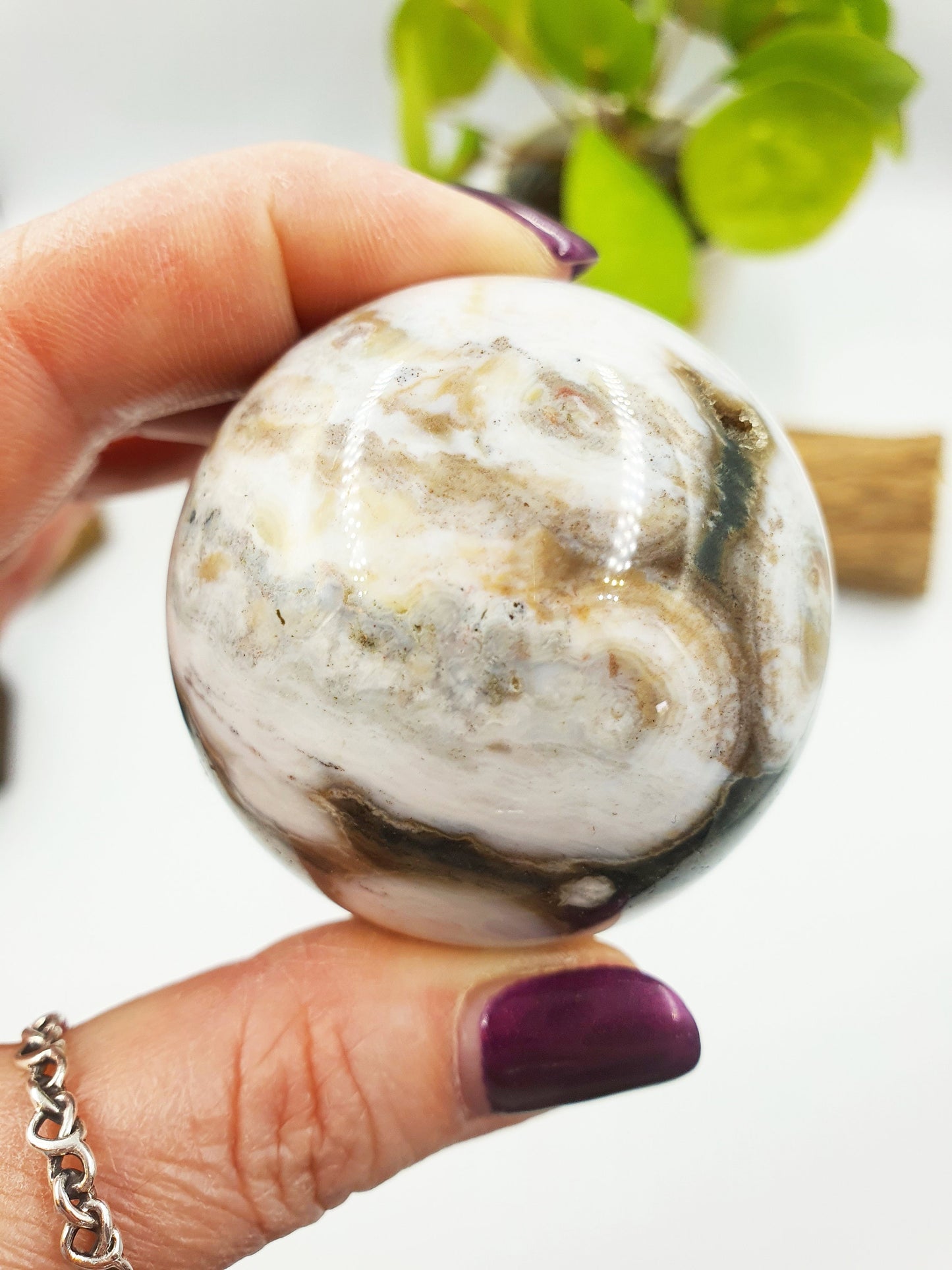 Rare 8th Vein Ocean Jasper Sphere