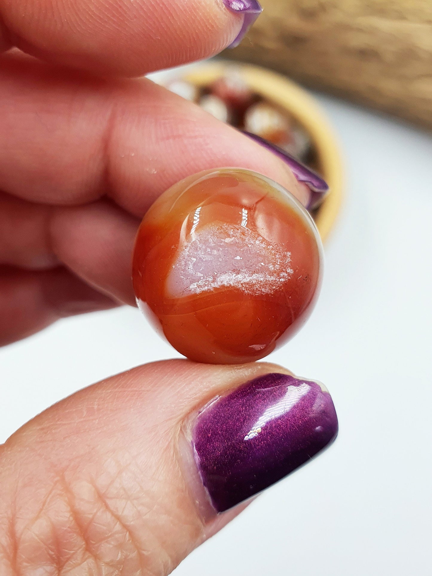 Drusy Carnelian Mini Sphere