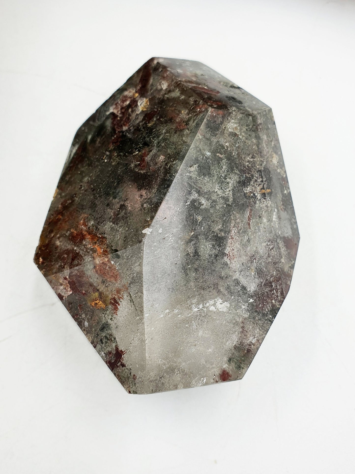 Large Green Garden Quartz Freeform /Lodolite Quartz Freeform