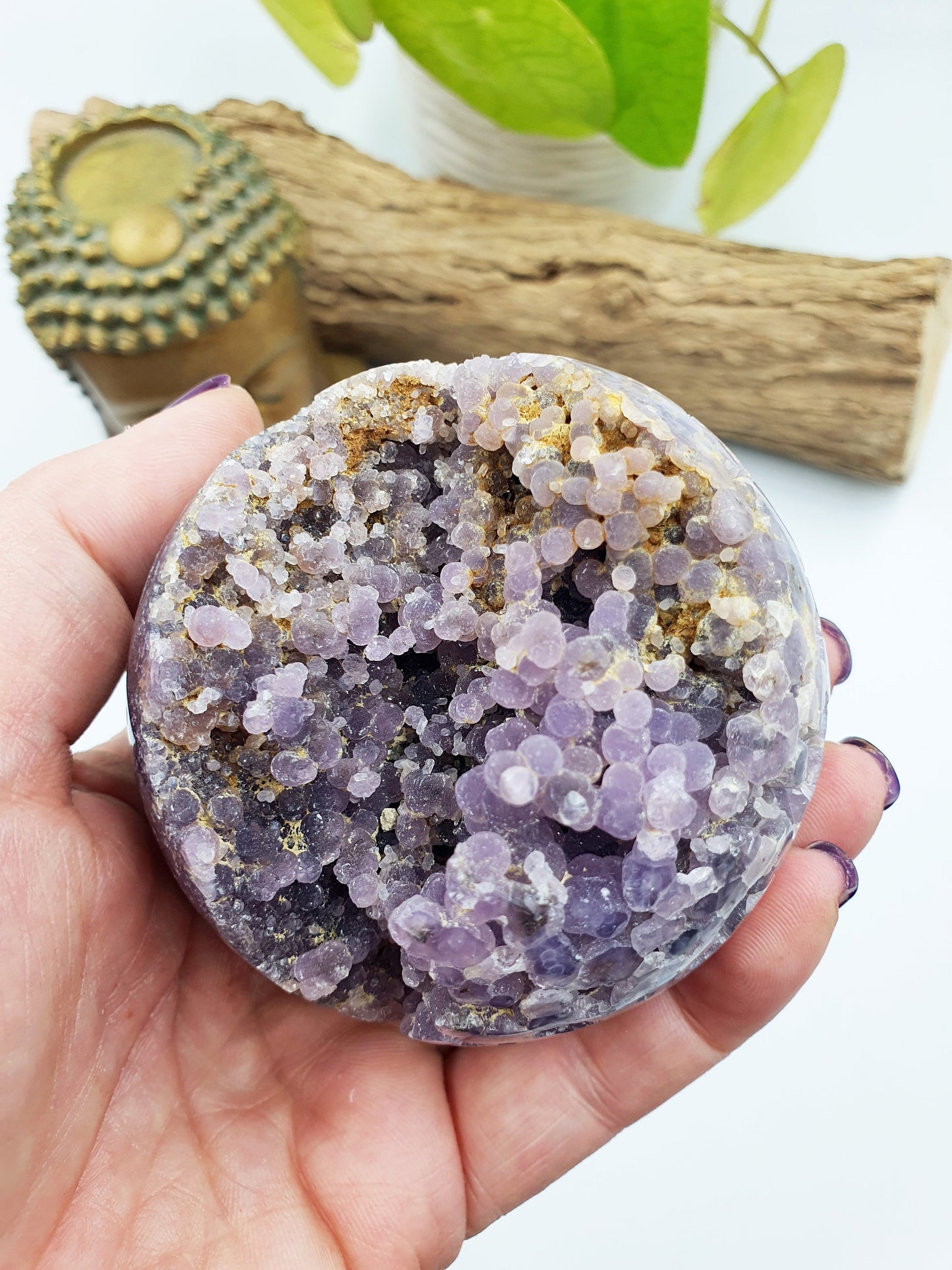 Grape Agate Cluster Sphere