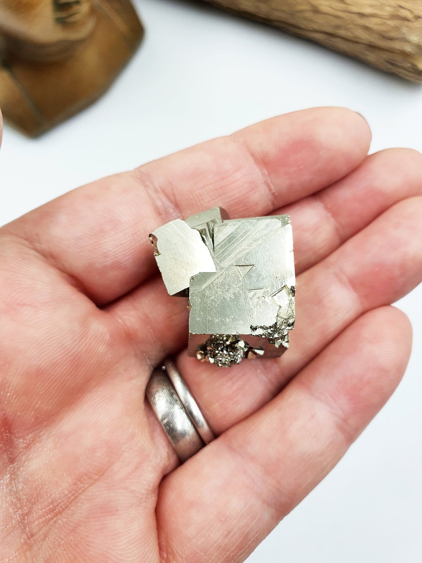 High Quality Pyrite Raw Cube Cluster