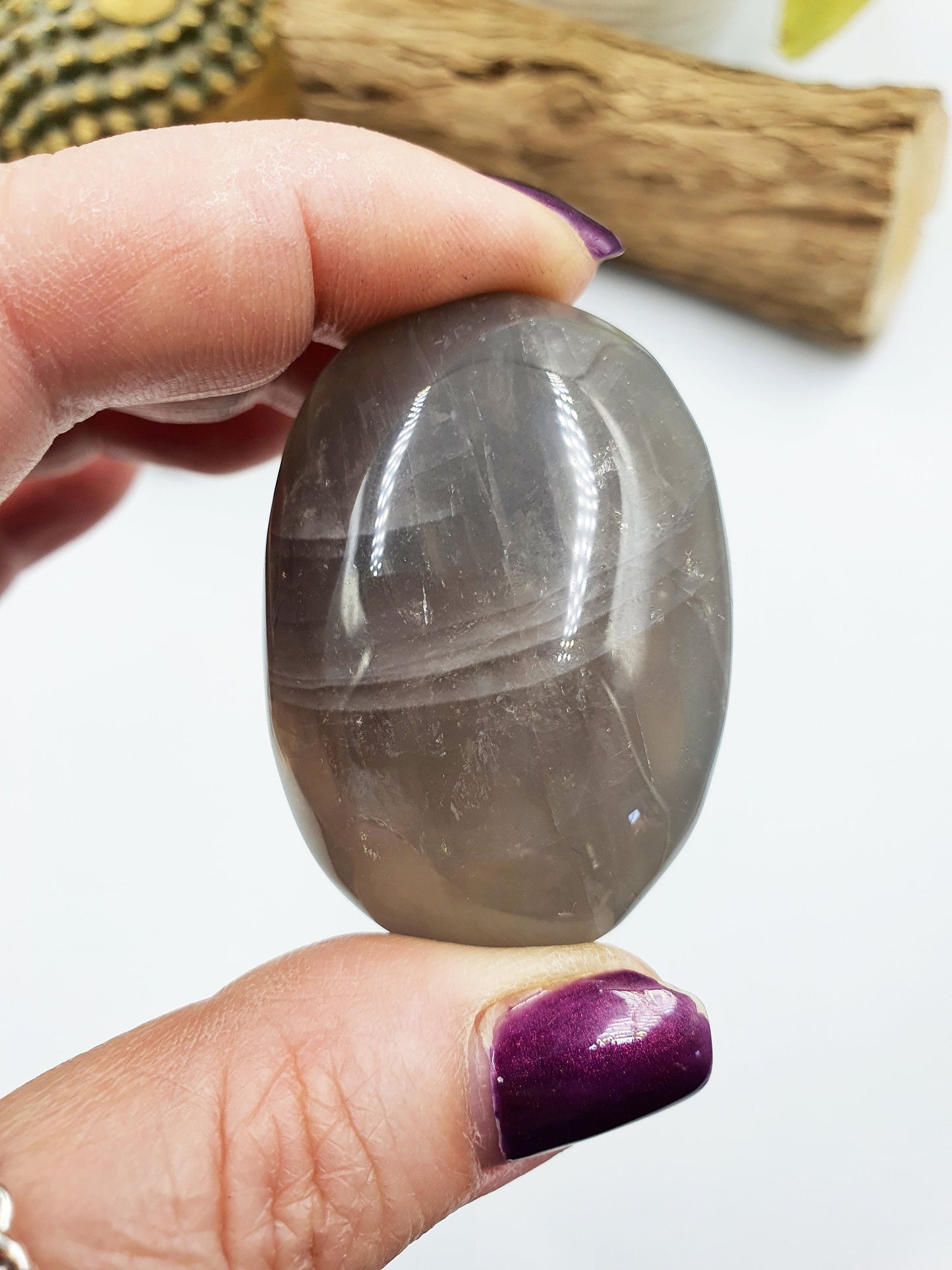 flashy Blue Rose Quartz Palm