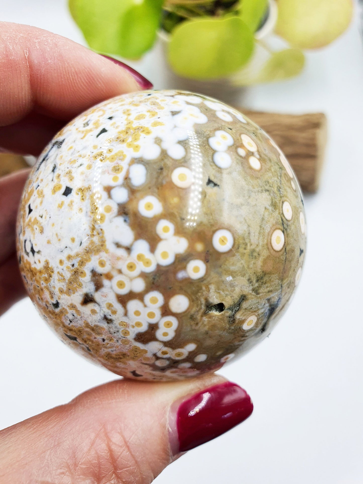 Rare 8th Vein Ocean Jasper Sphere