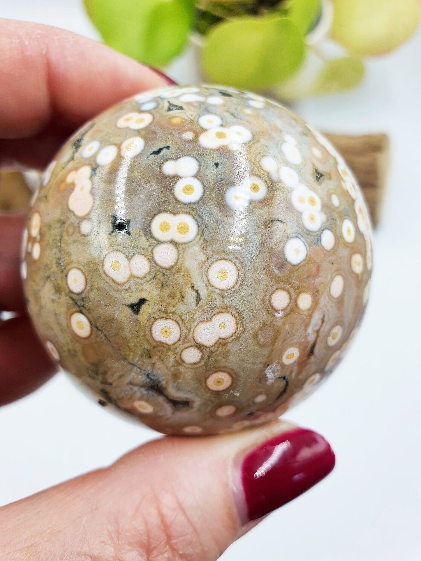 Rare 8th Vein Ocean Jasper Sphere
