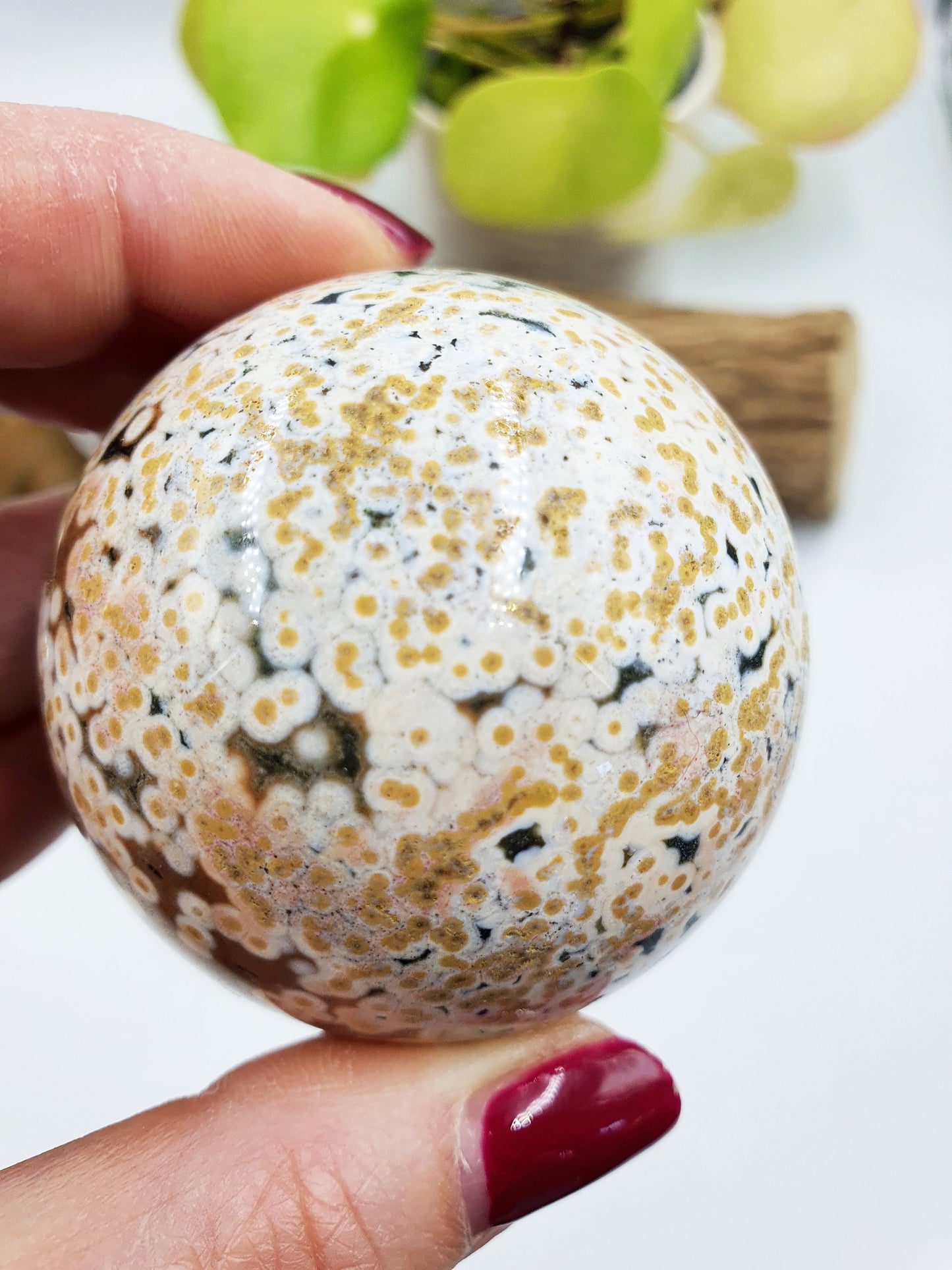 Rare 8th Vein Ocean Jasper Sphere