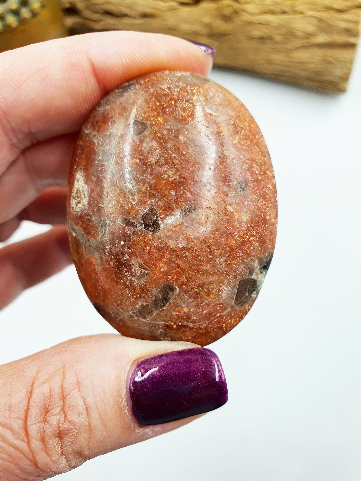 Large High Grade Flashy Sunstone Palm