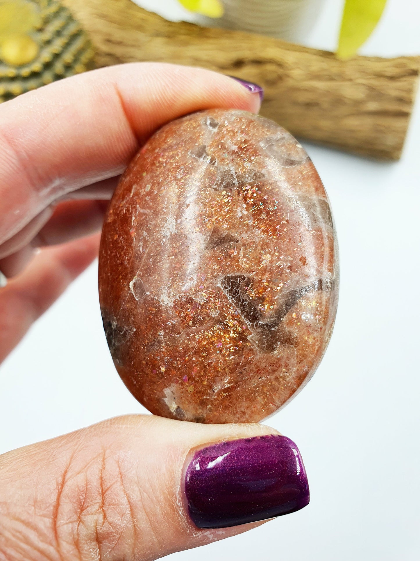 Large High Grade Flashy Sunstone Palm