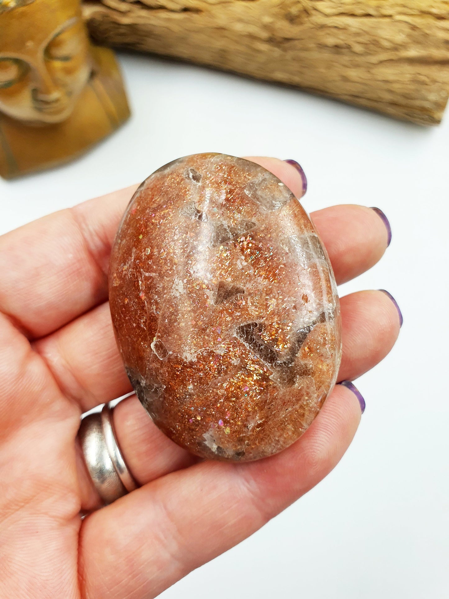 Large High Grade Flashy Sunstone Palm
