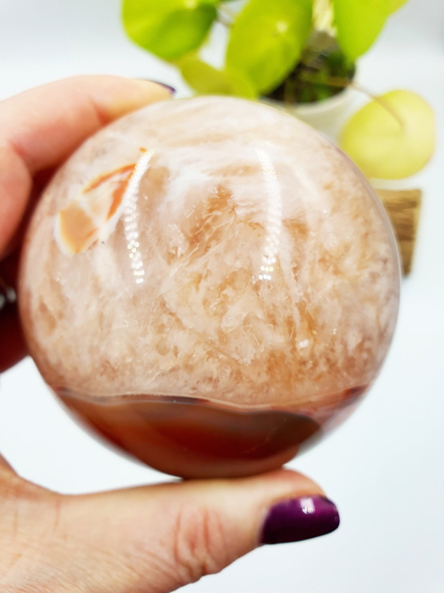 Large Carnelian Drusy Sphere