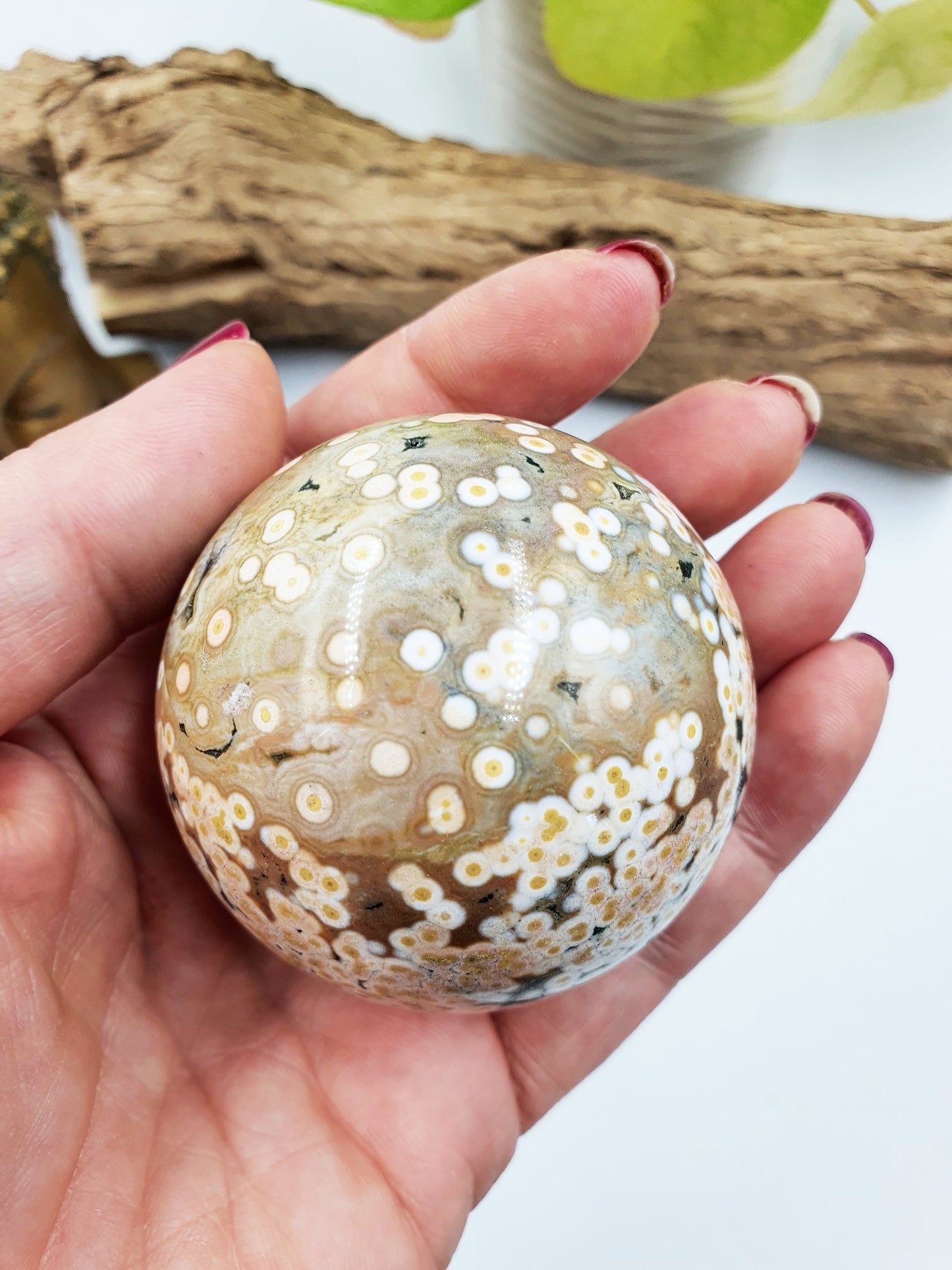 Rare 8th Vein Ocean Jasper Sphere