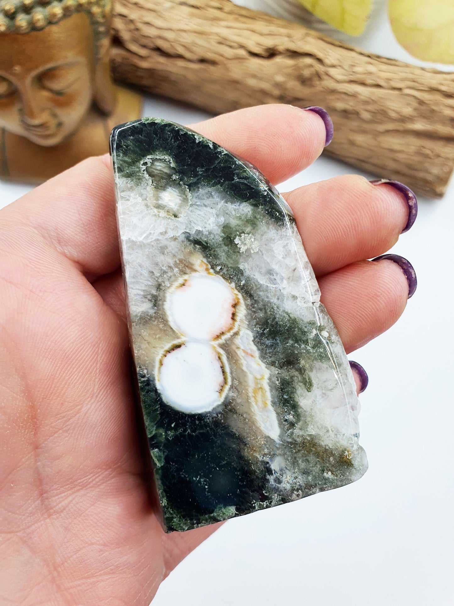 Orbicular Drusy Ocean Jasper Freeform