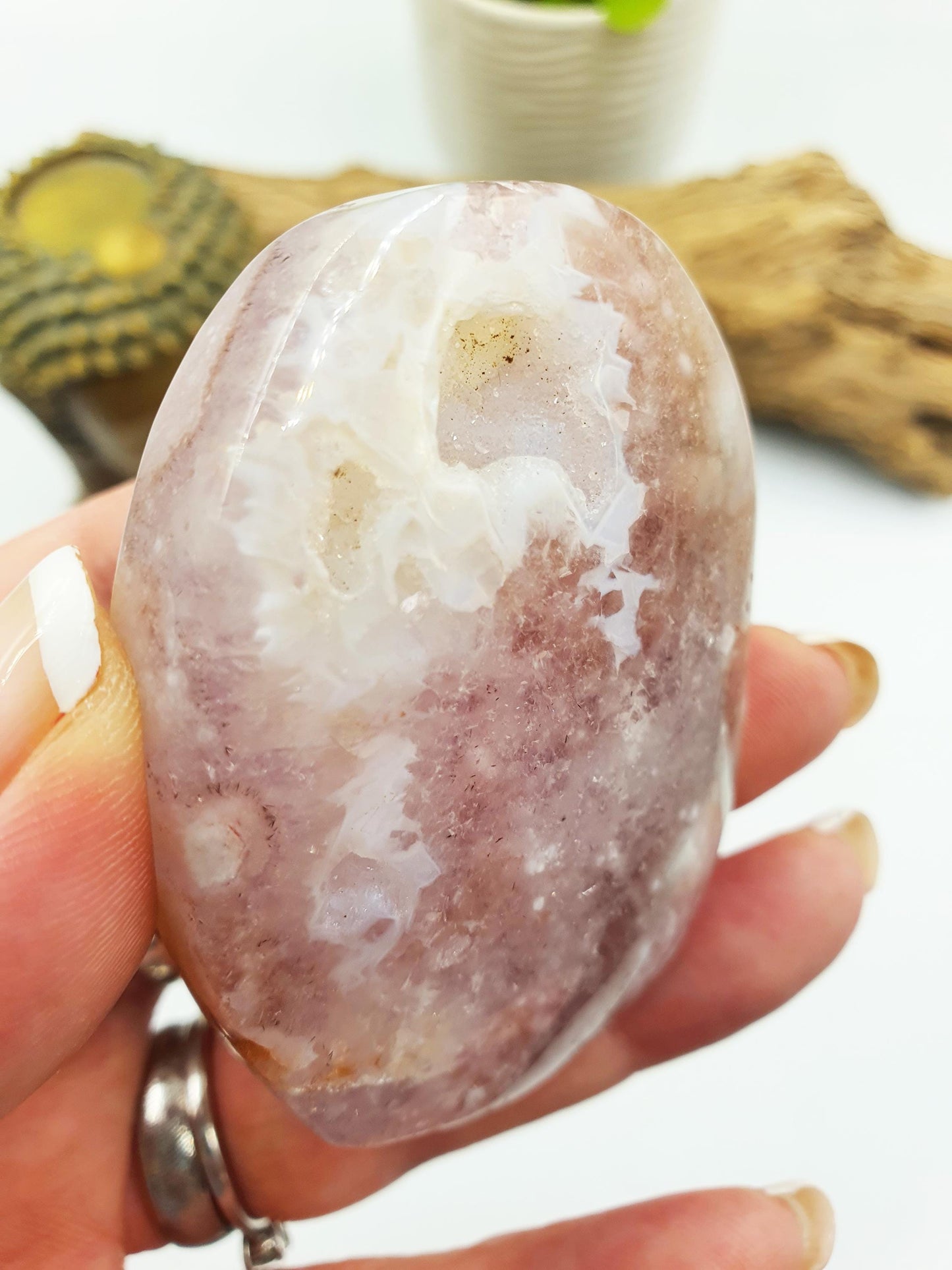 Large High Grade Pink Amethyst druzy Palm