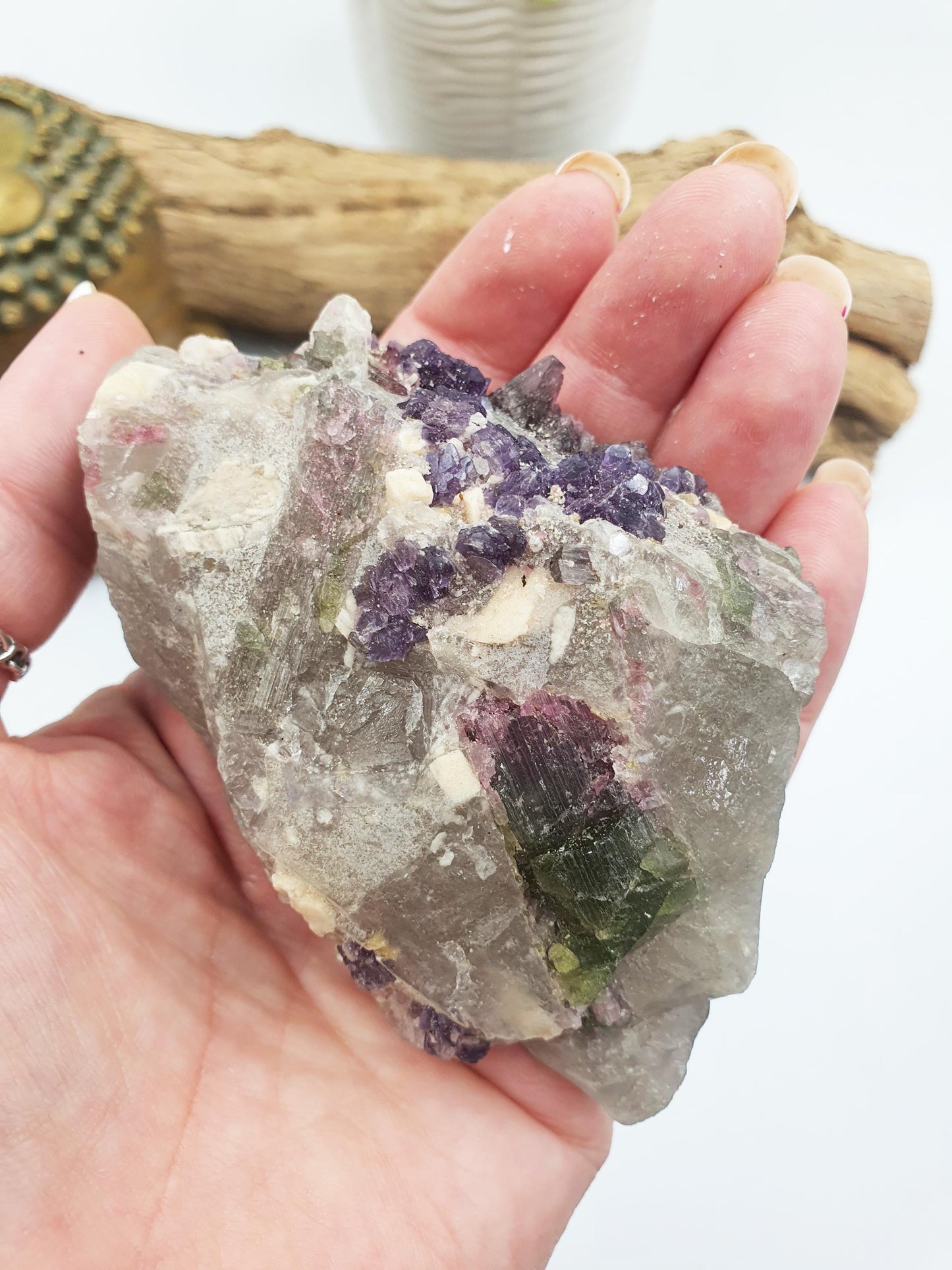 Raw Colourful Tourmaline and Specimen