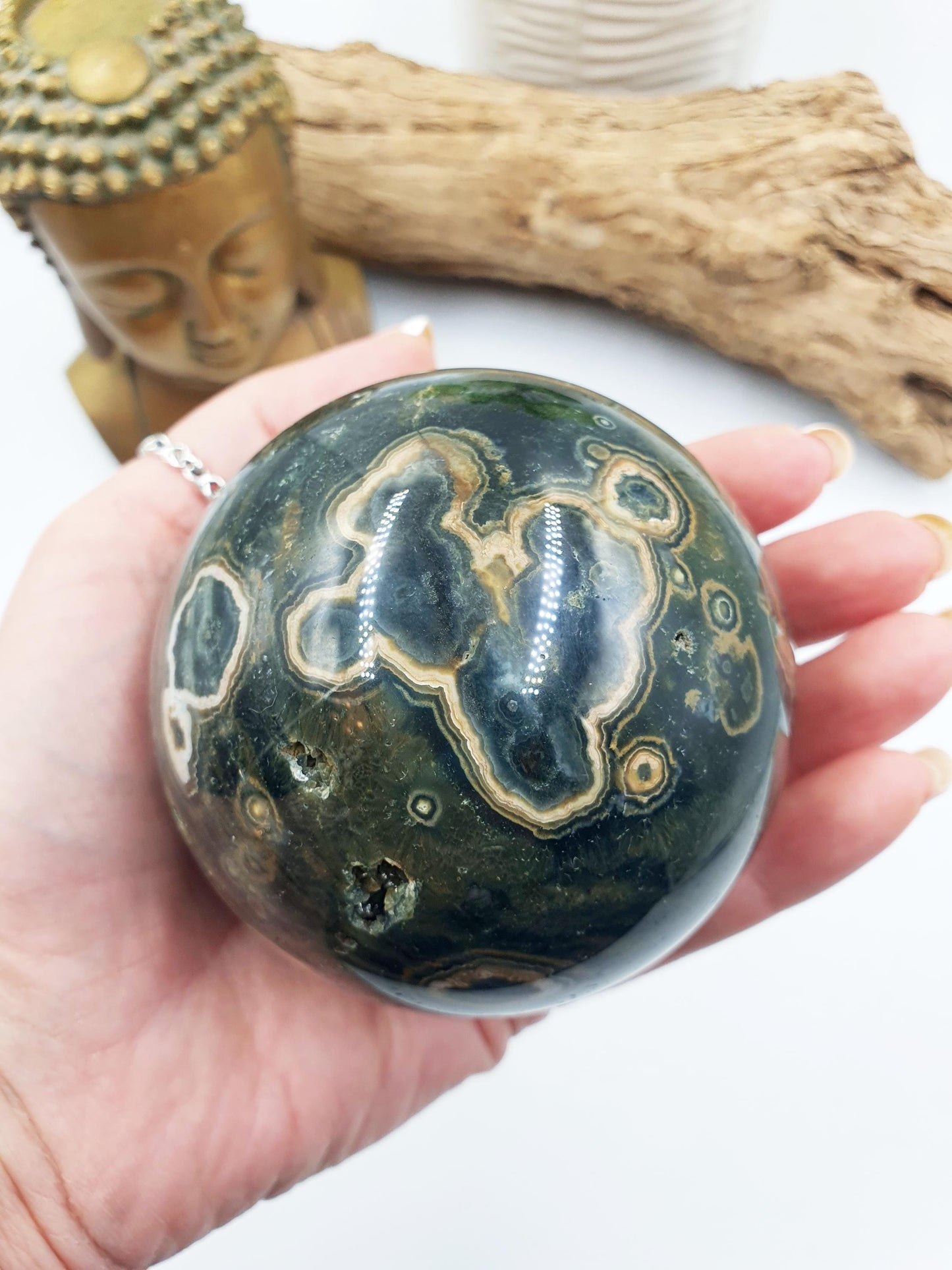 Large Ocean Jasper Sphere
