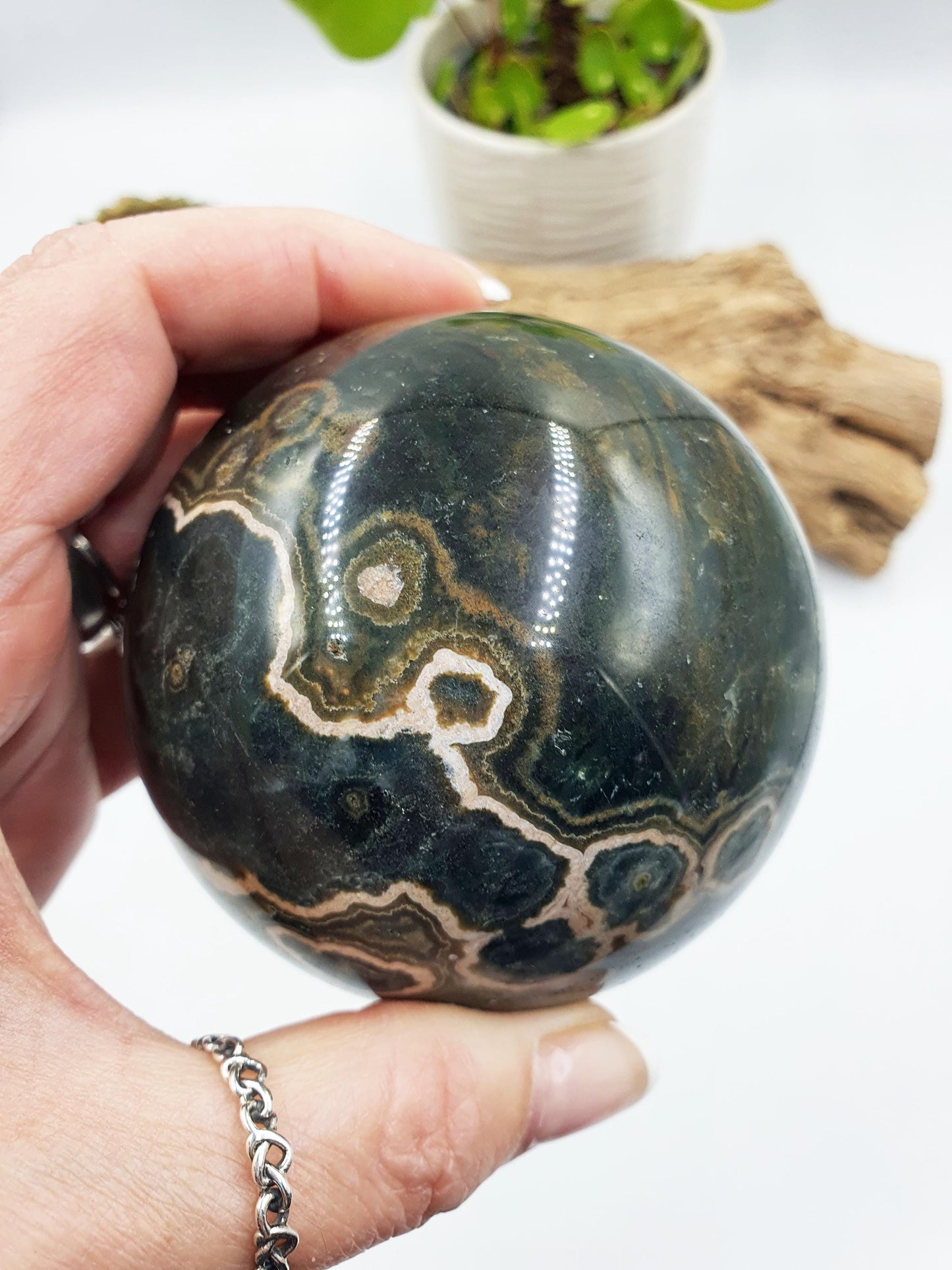 Large Ocean Jasper Sphere