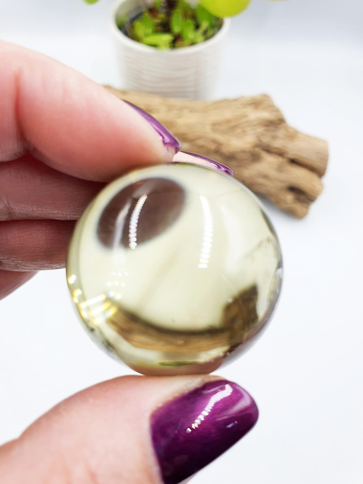 Citrine Sphere with rainbow