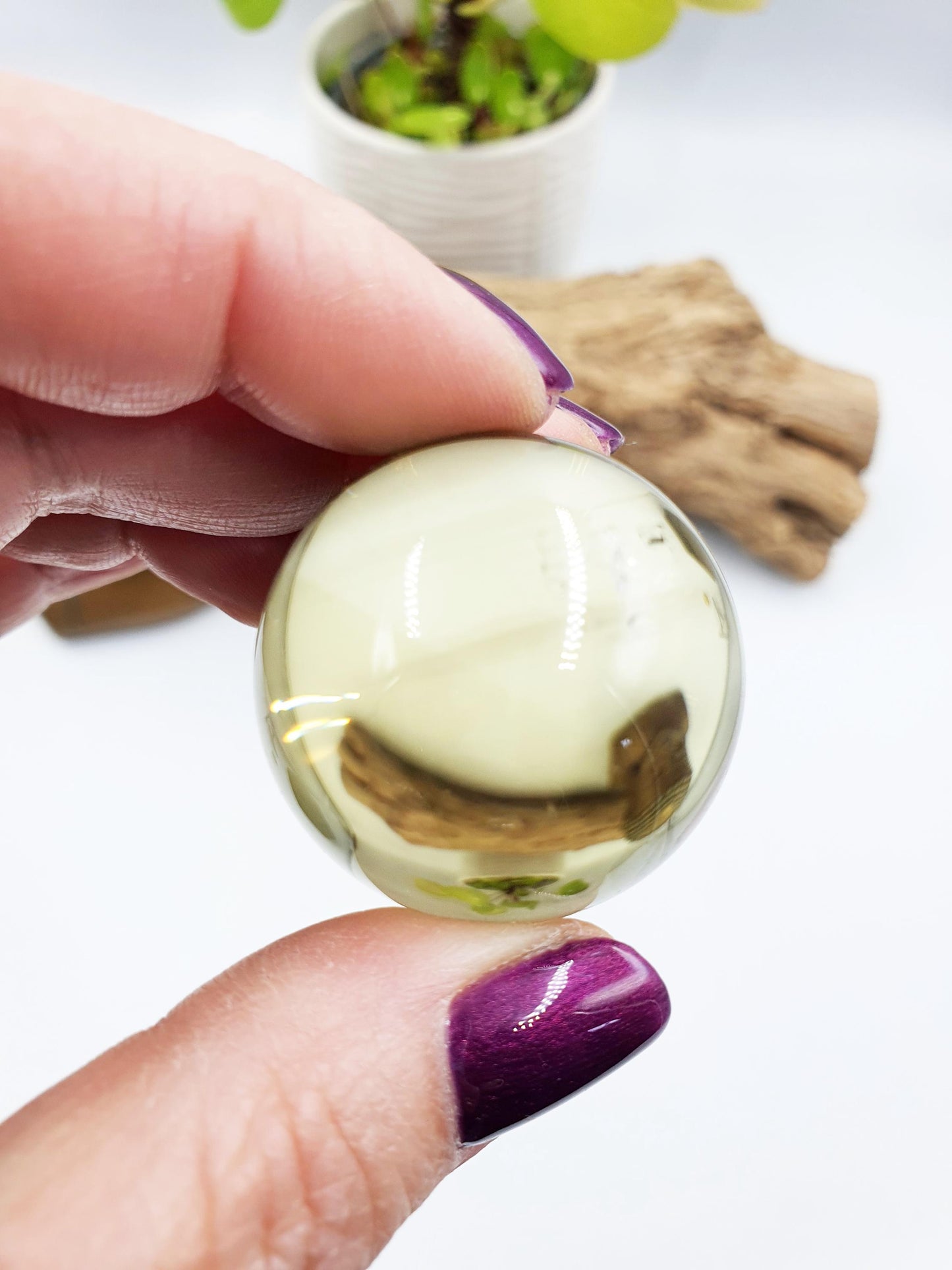 Citrine Sphere with rainbow