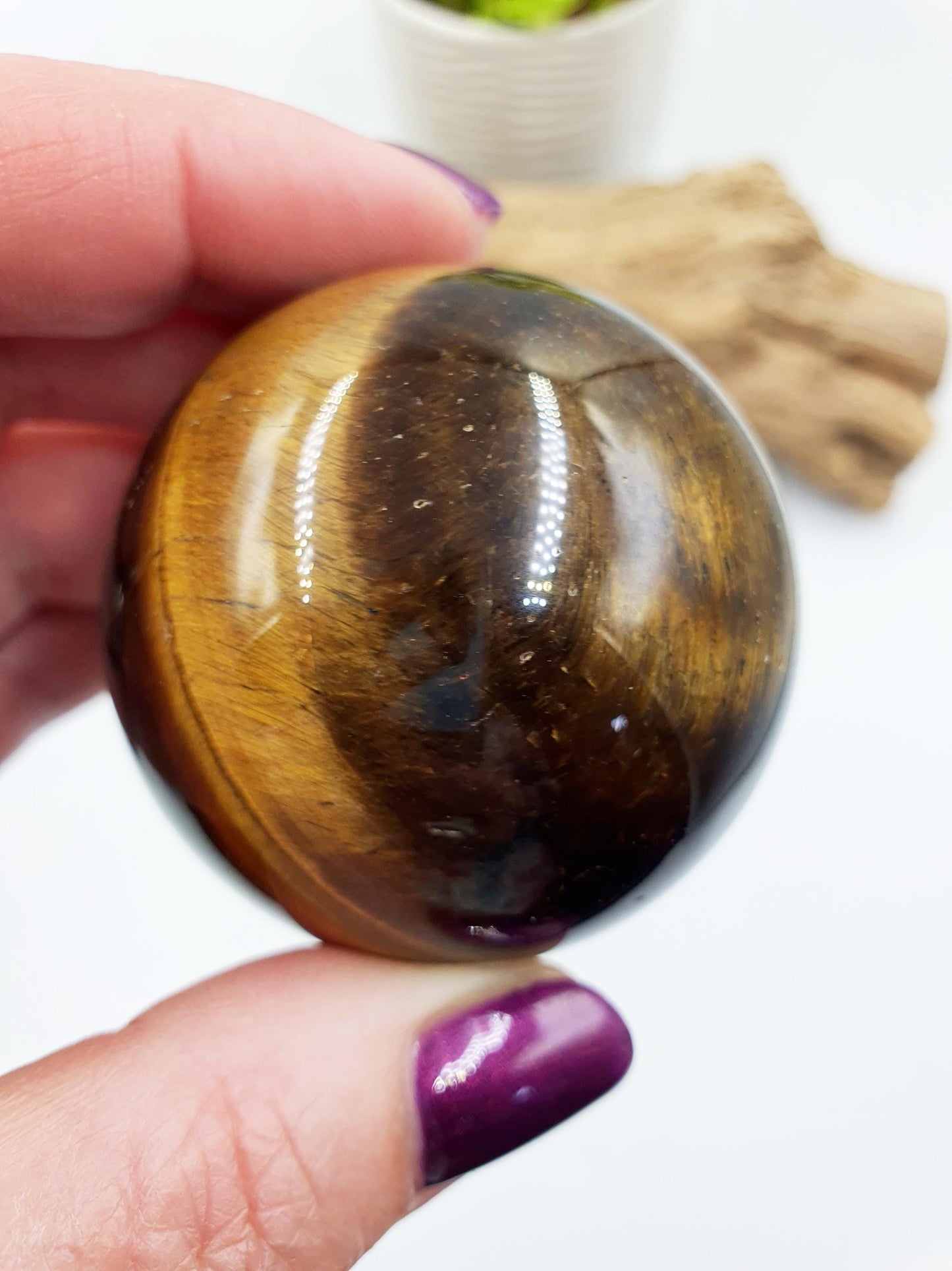 Flashy Yellow Tigers Eye Sphere
