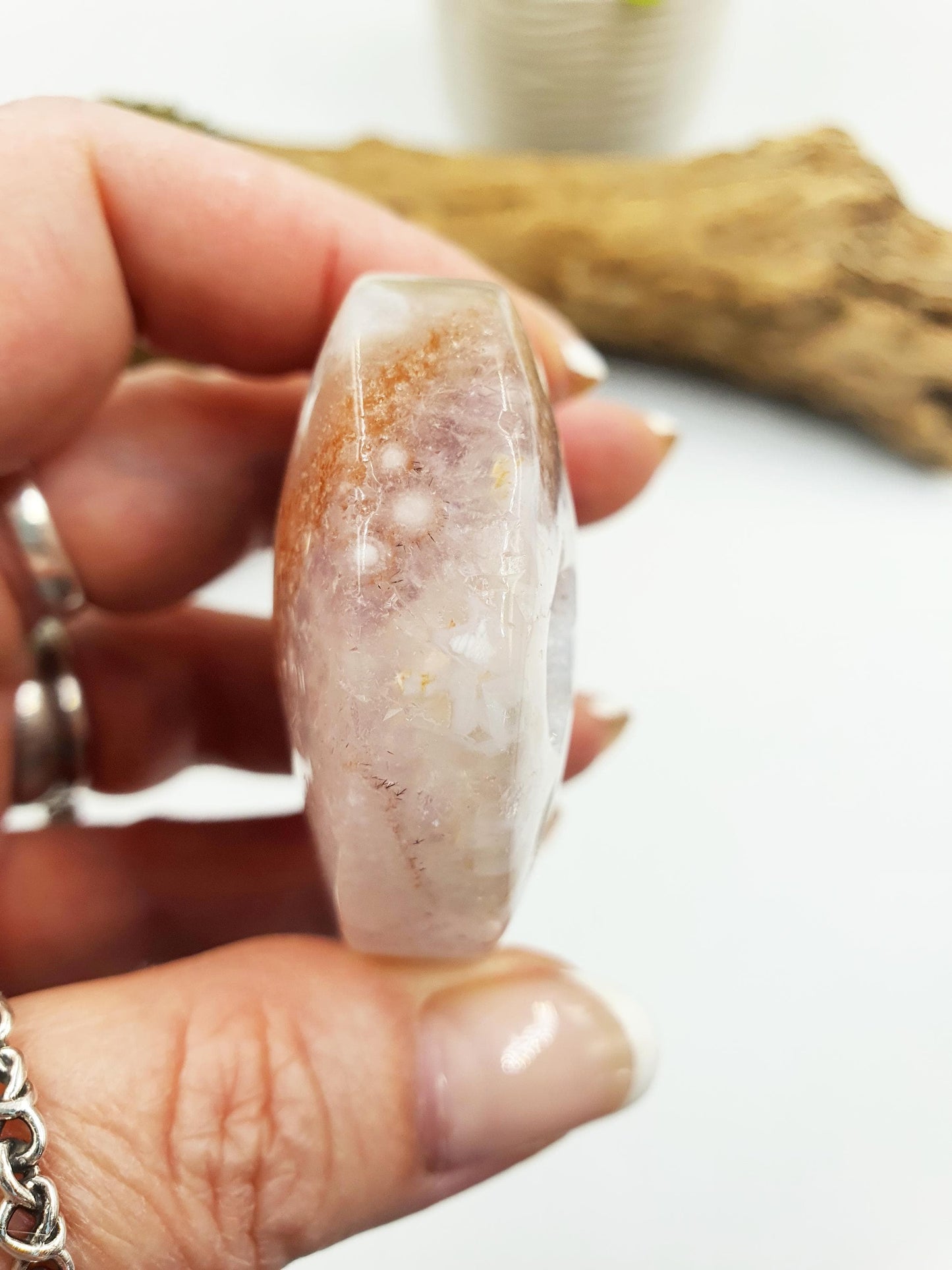 Large High Grade Pink Amethyst druzy Palm