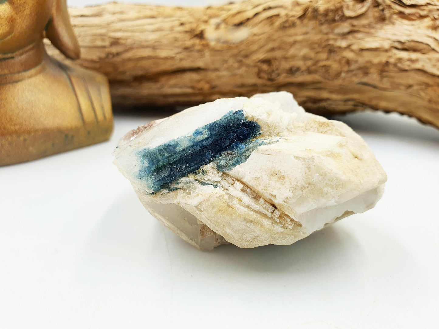 Raw Green Tourmaline and Purple Mica Specimen