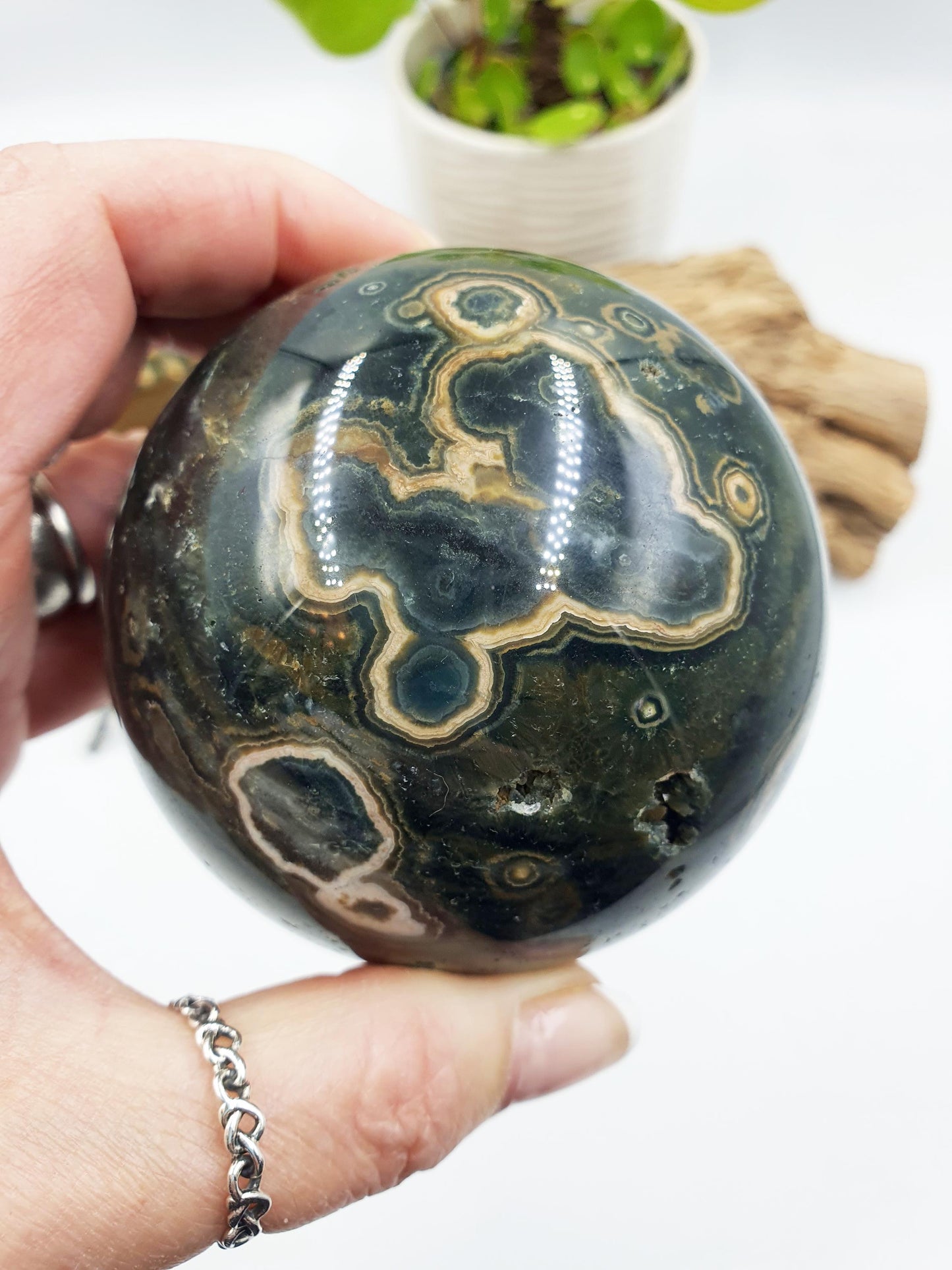 Large Ocean Jasper Sphere