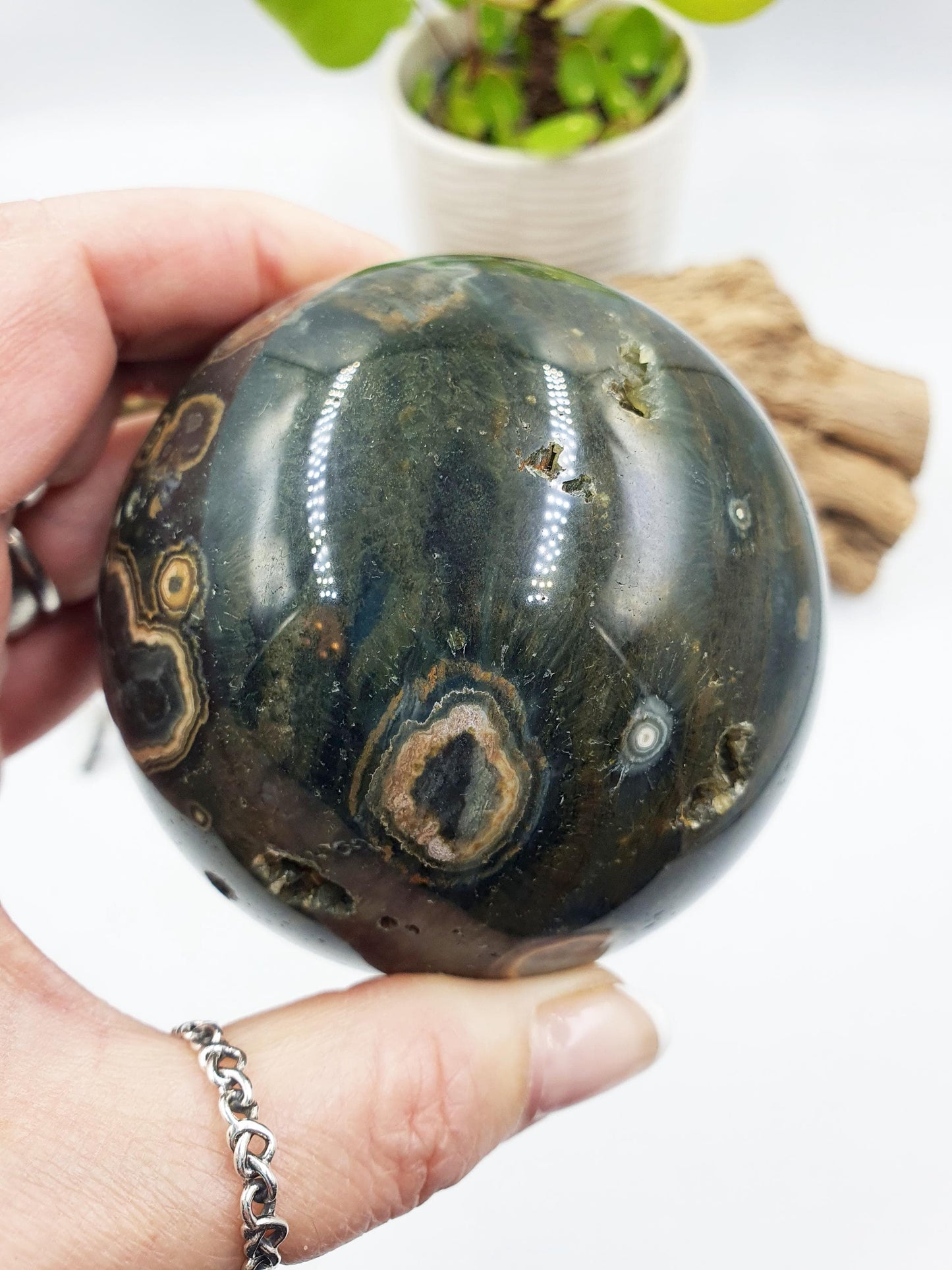 Large Ocean Jasper Sphere
