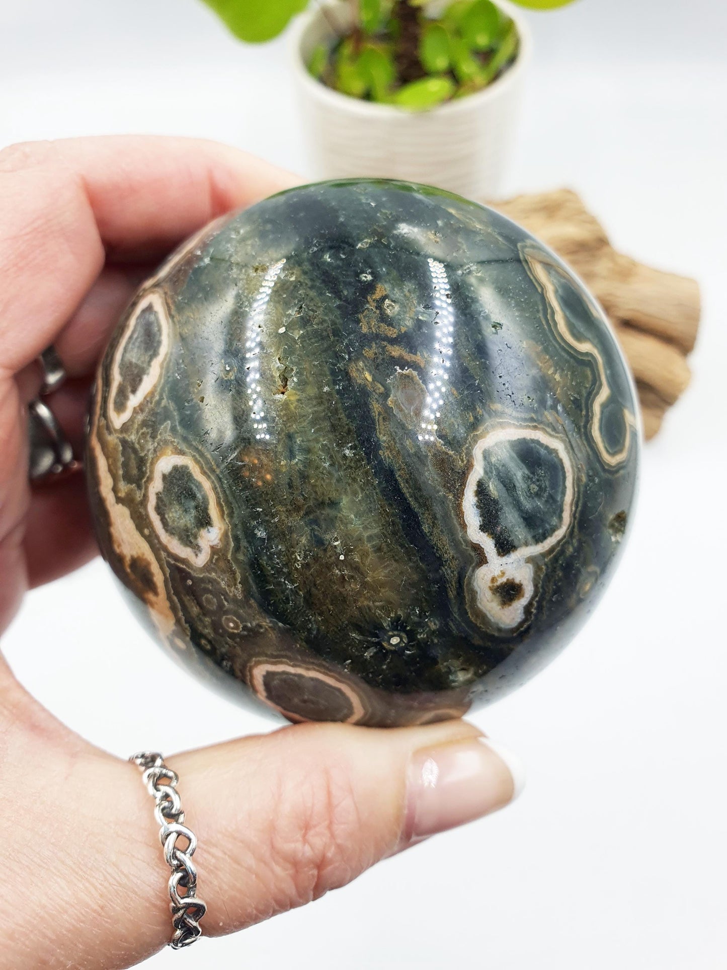 Large Ocean Jasper Sphere