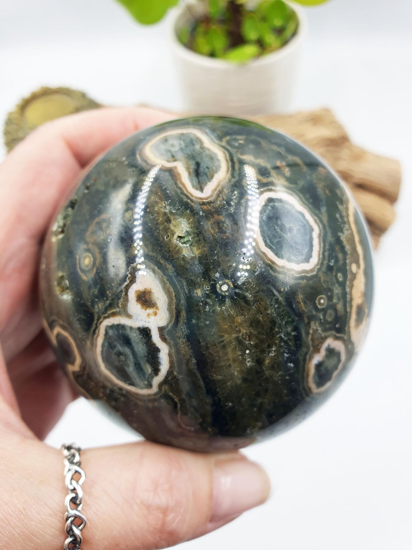 Large Ocean Jasper Sphere