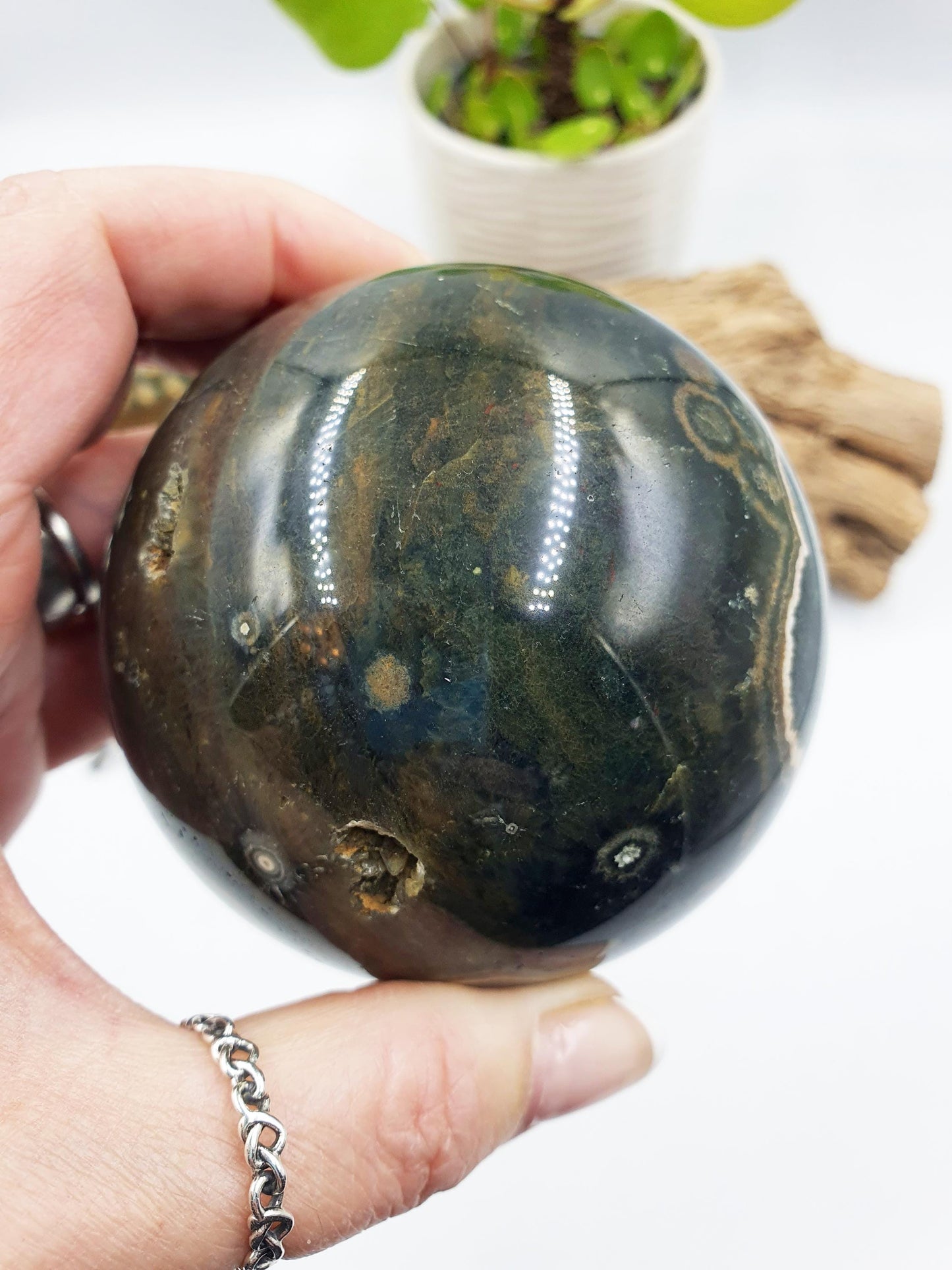 Large Ocean Jasper Sphere