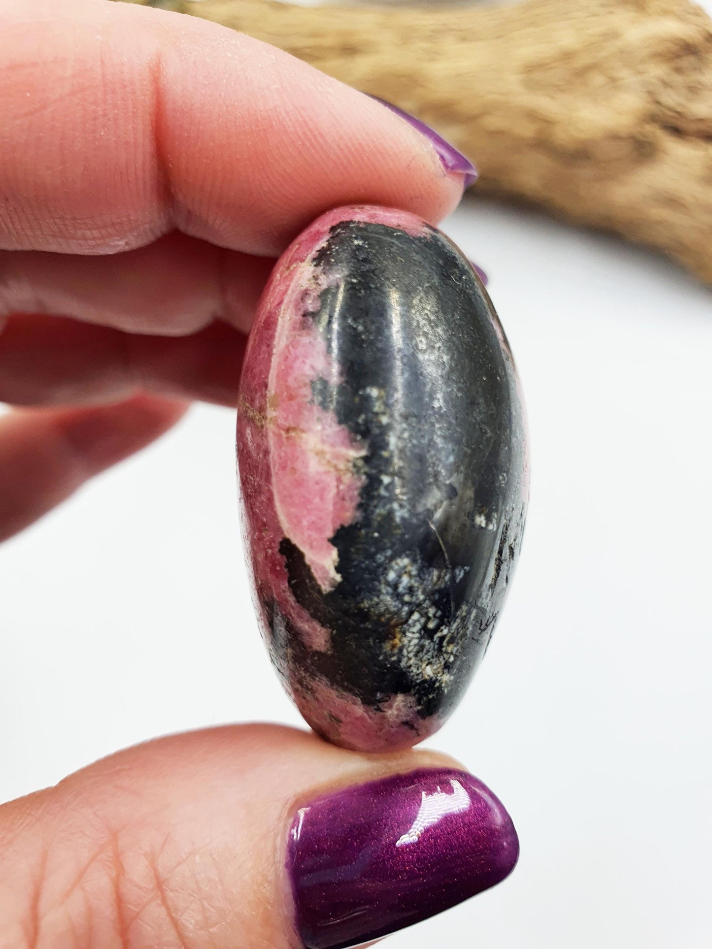 Rhodonite Palm Stone