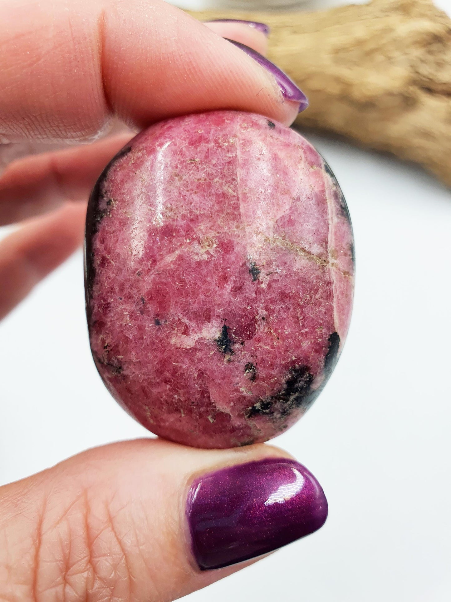 Rhodonite Palm Stone