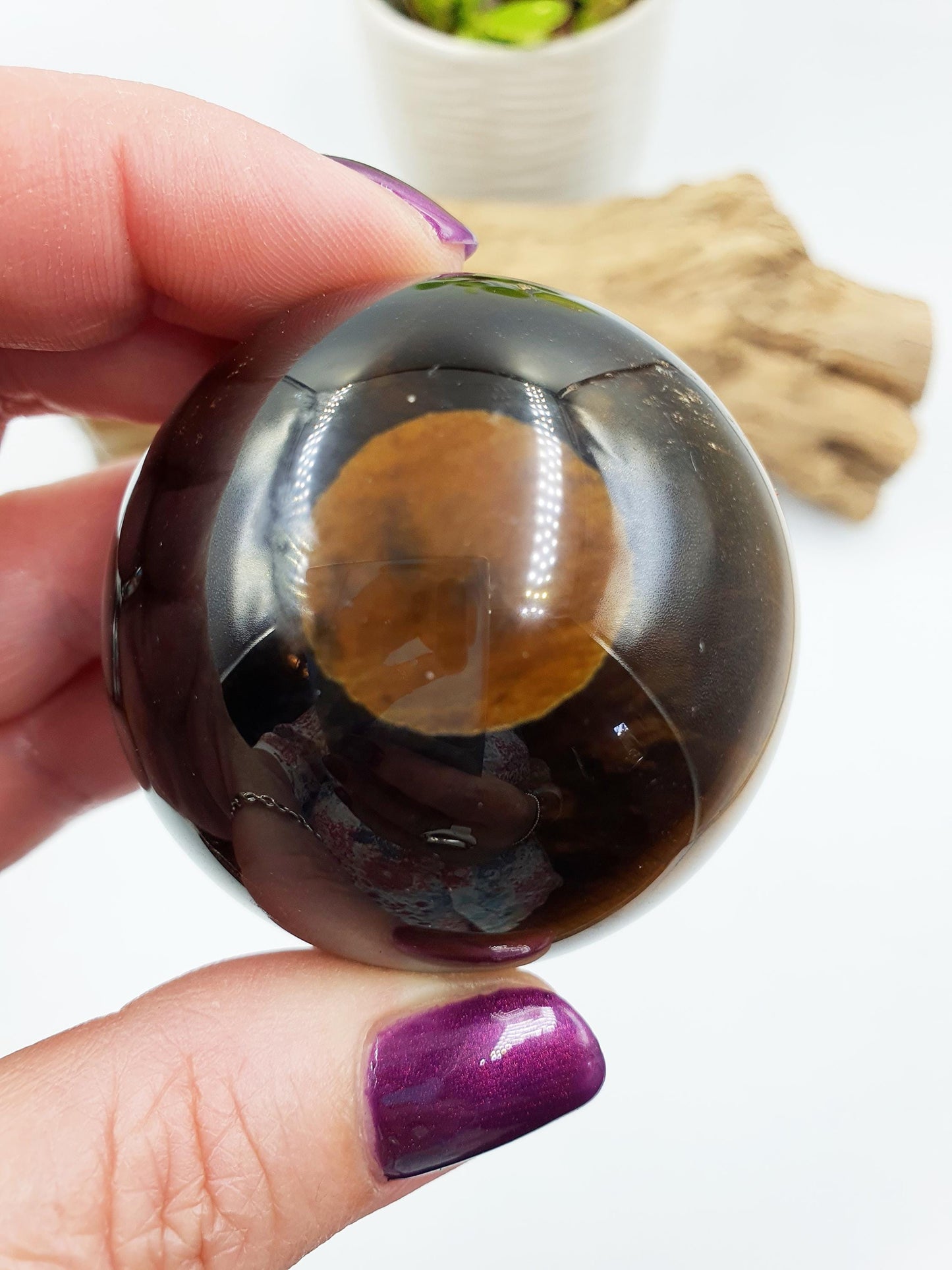 Flashy Yellow Tigers Eye Sphere
