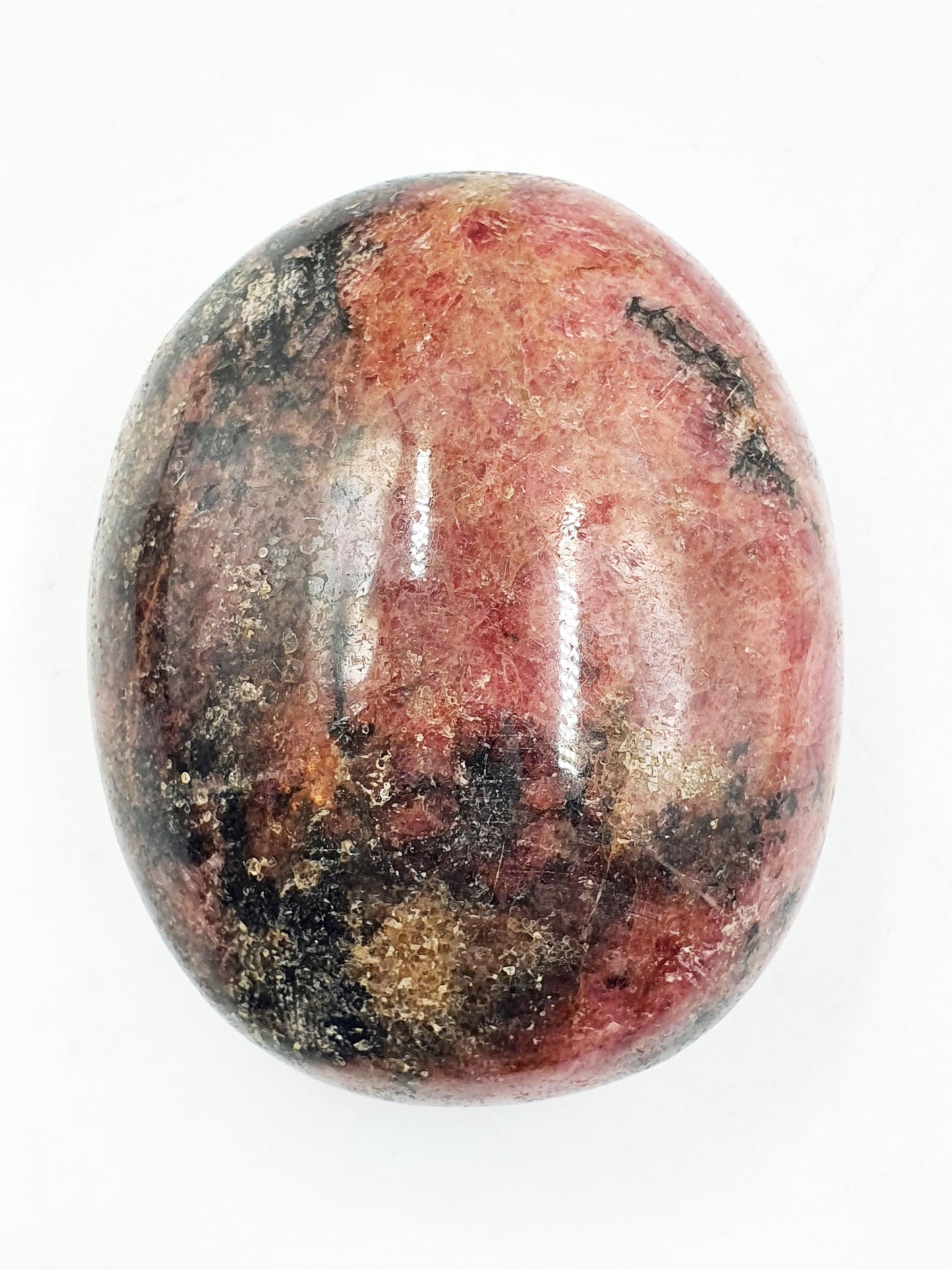Large Rhodonite Palm Stone
