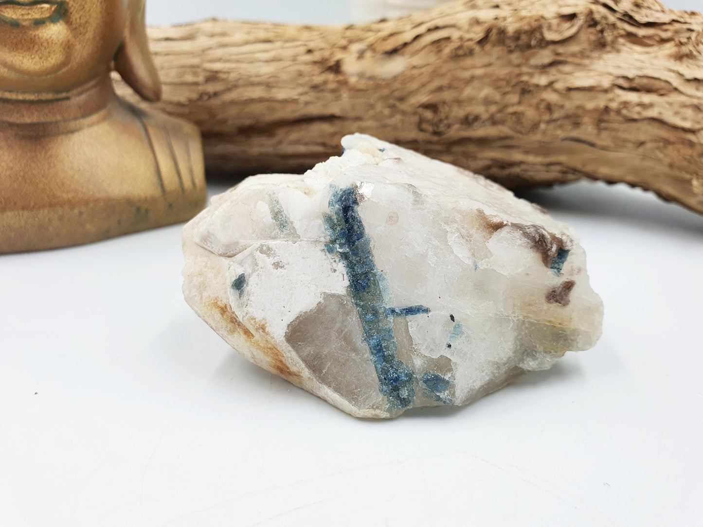 Raw Green Tourmaline and Purple Mica Specimen