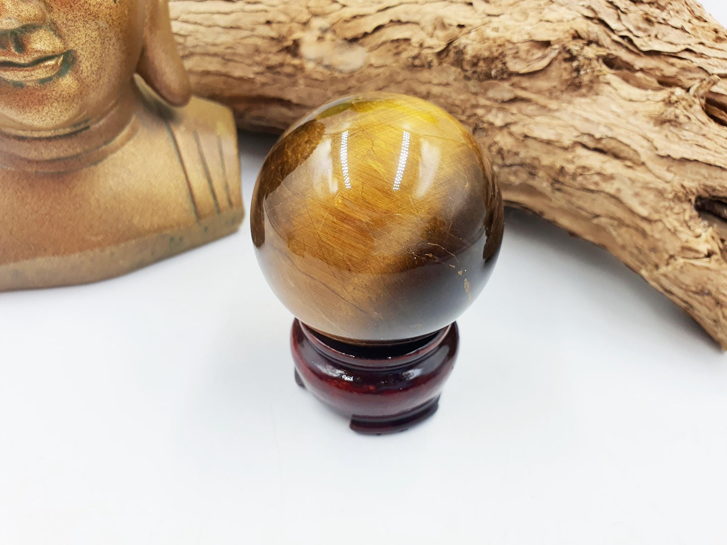 Flashy Yellow Tigers Eye Sphere