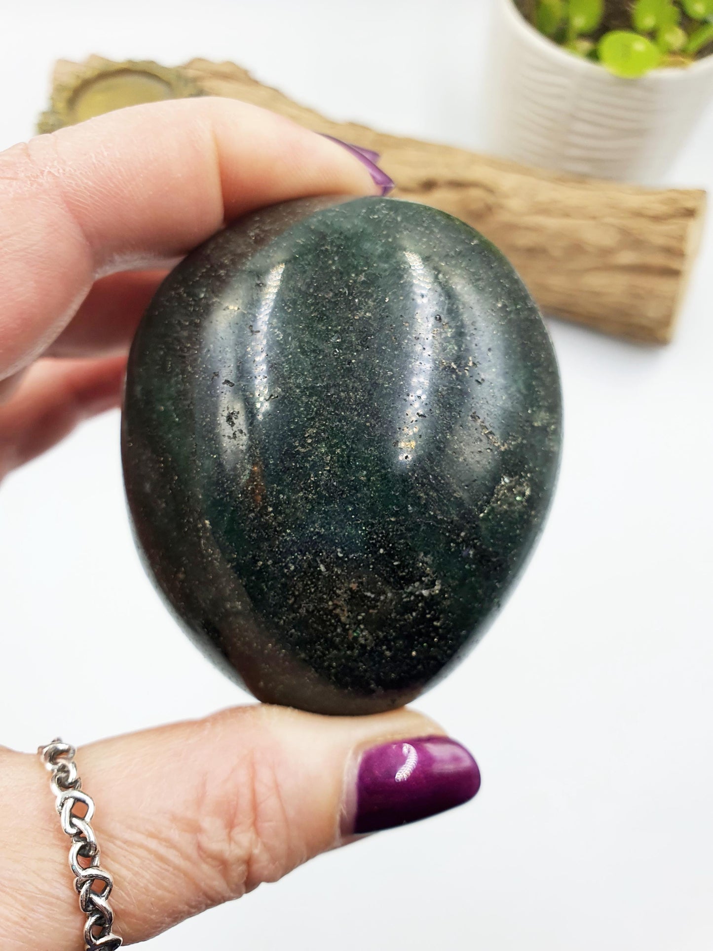 Large Green Fuchsite Palm