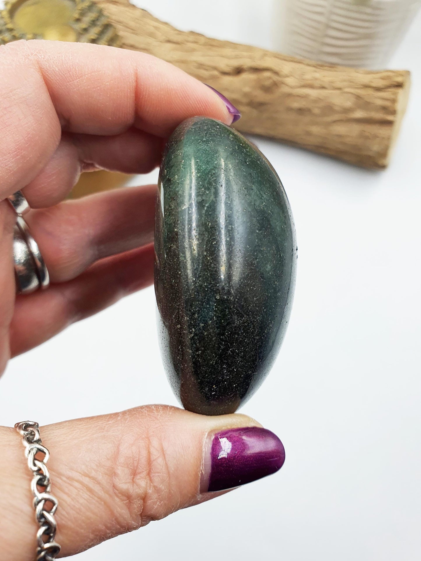 Large Green Fuchsite Palm