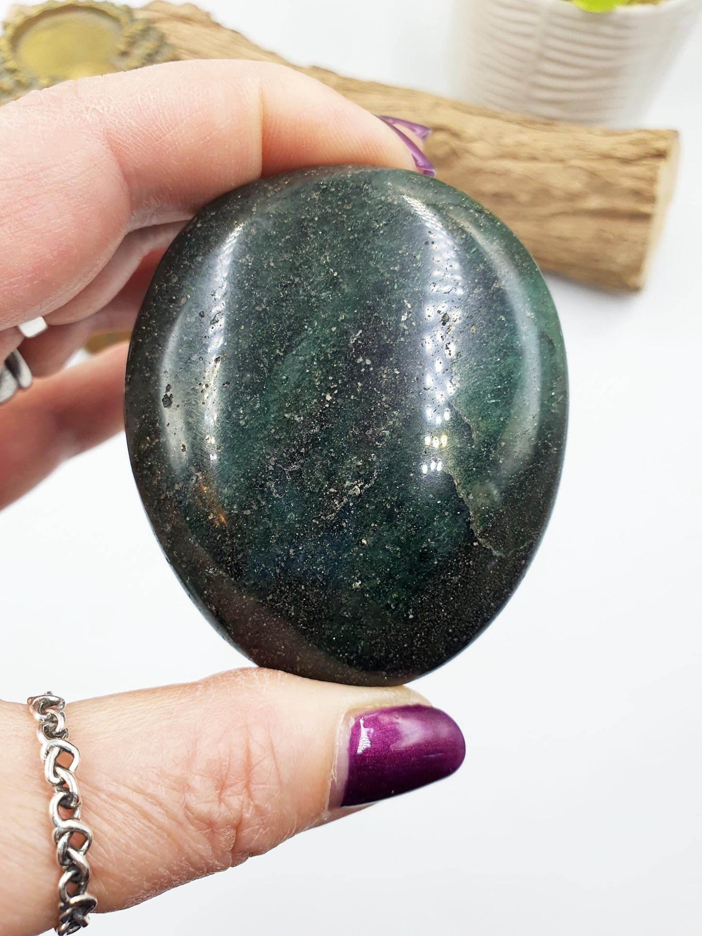 Large Green Fuchsite Palm
