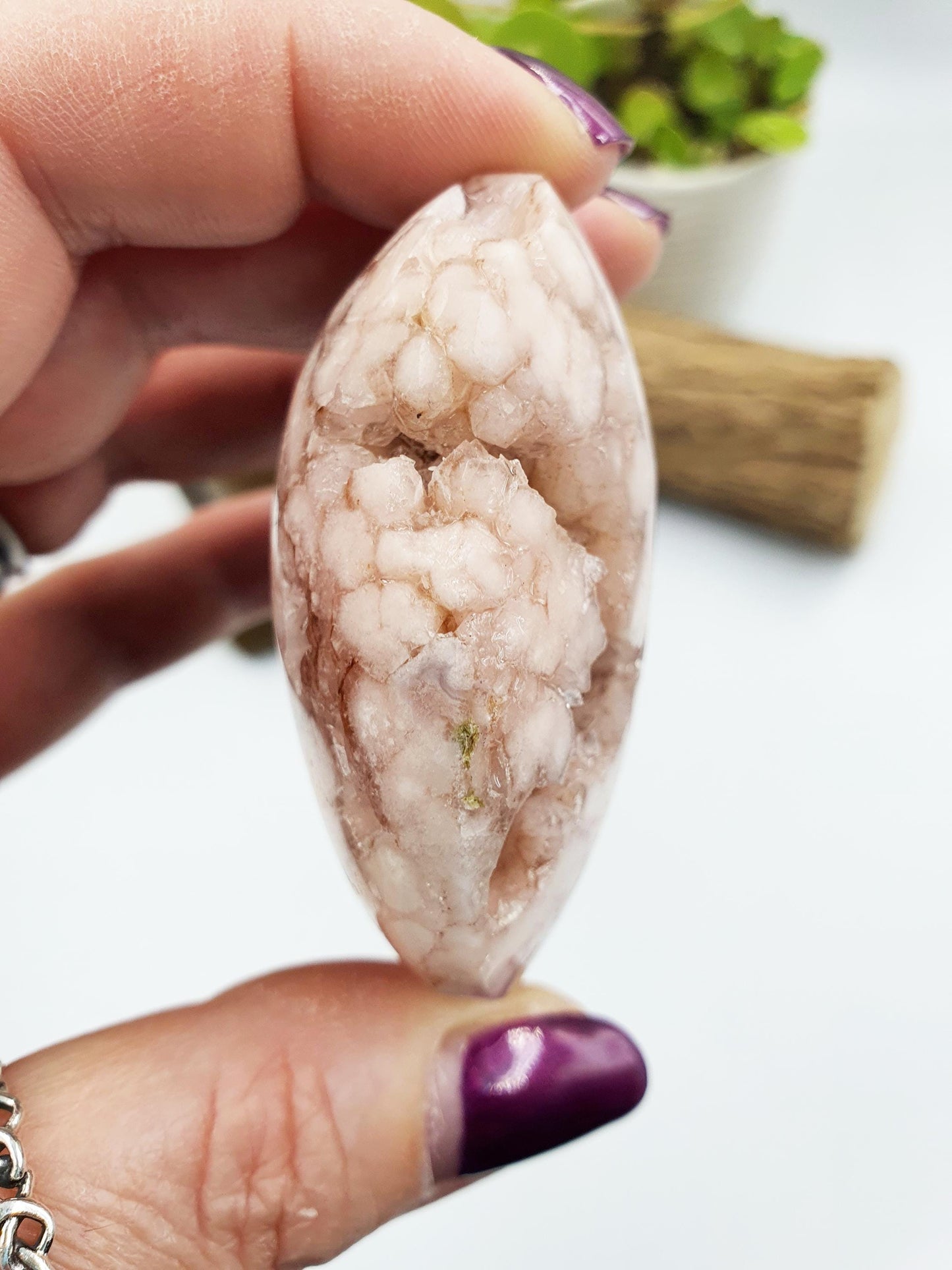 Large High Grade Pink Amethyst druzy Palm
