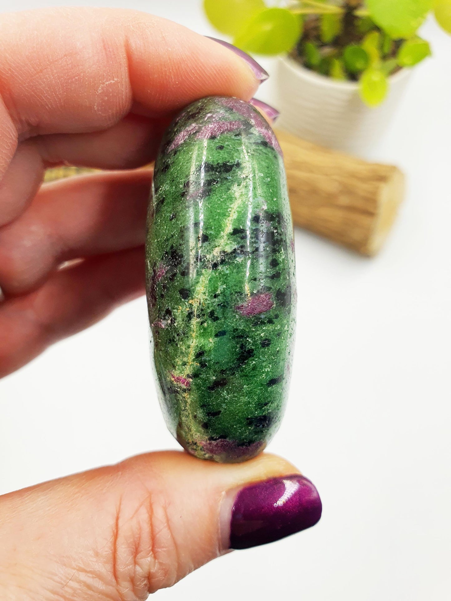 Ruby in Zoisite Palm